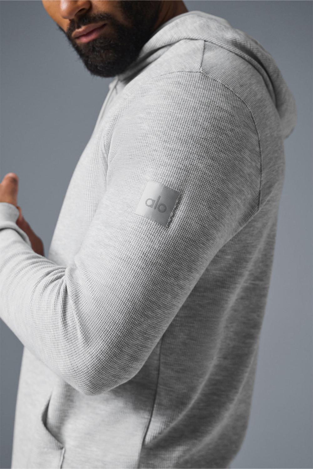 Alo Yoga Micro Waffle Fast Break Miesten Huppari Harmaat | Suomi  5318-XQRUK
