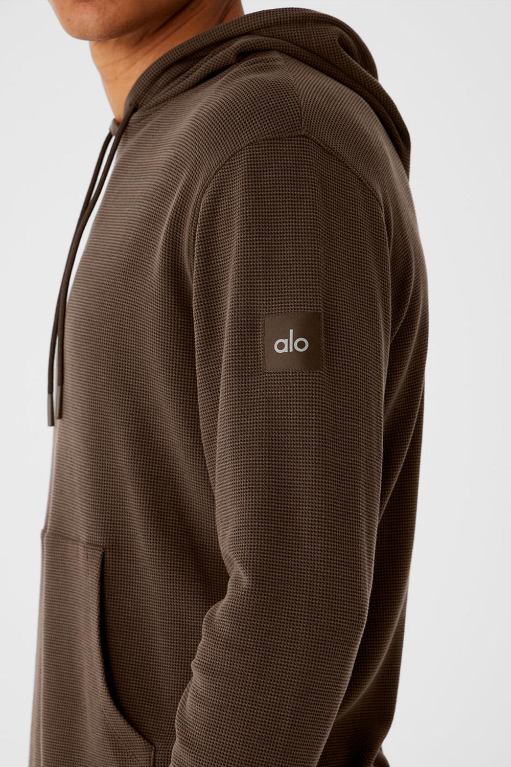 Alo Yoga Micro Waffle Fast Break Miesten Huppari Espresso | Suomi  7912-NEWSO