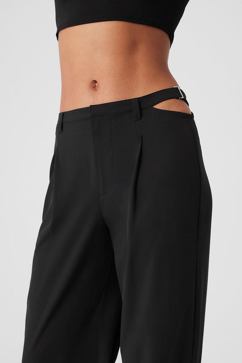 Alo Yoga Mid-Rise Showdown Naisten Housut Mustat | Suomi  1046-LZUAC