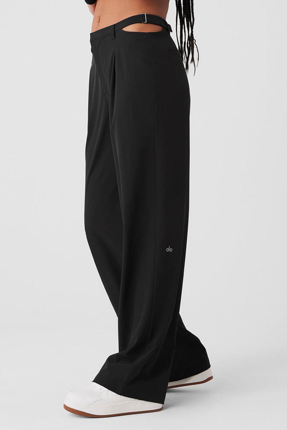 Alo Yoga Mid-Rise Showdown Naisten Housut Mustat | Suomi  1046-LZUAC