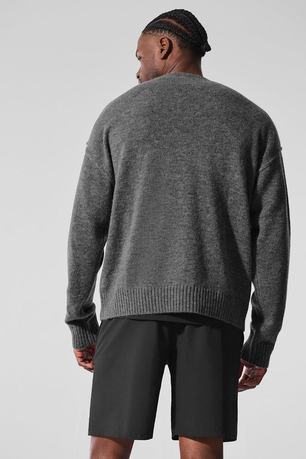Alo Yoga New Class Cashmere Crewneck Miesten Neulepuserot Platina Harmaat | Suomi  6592-CKFYG