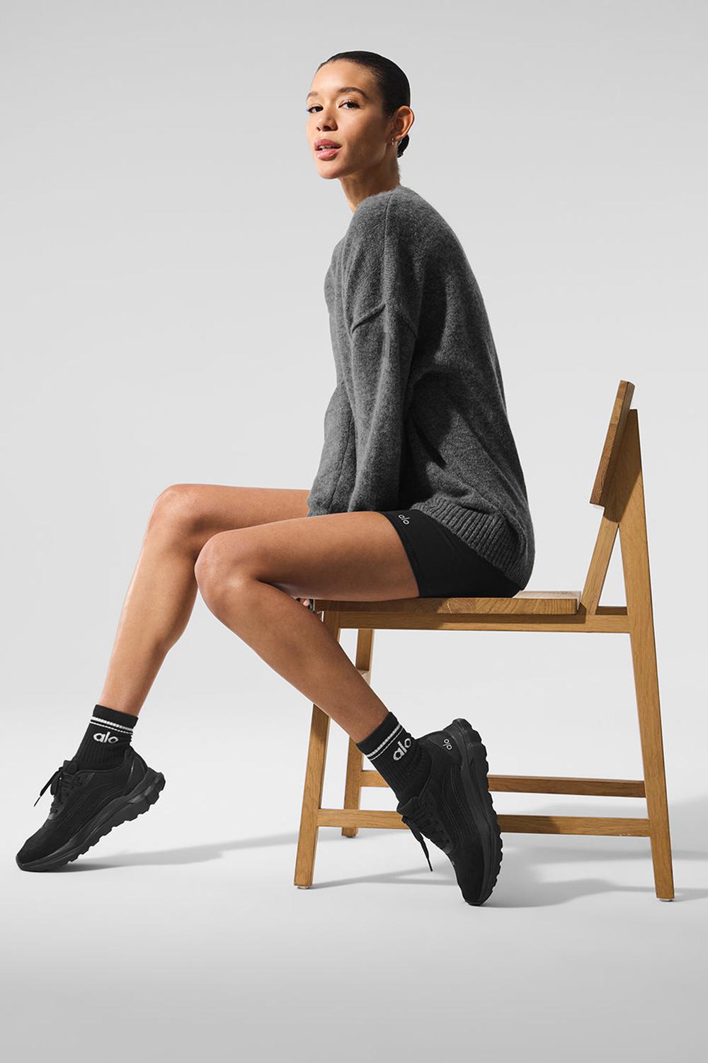 Alo Yoga New Class Cashmere Crewneck Naisten Neulepuserot Platina Harmaat | Suomi  7502-SCLTR