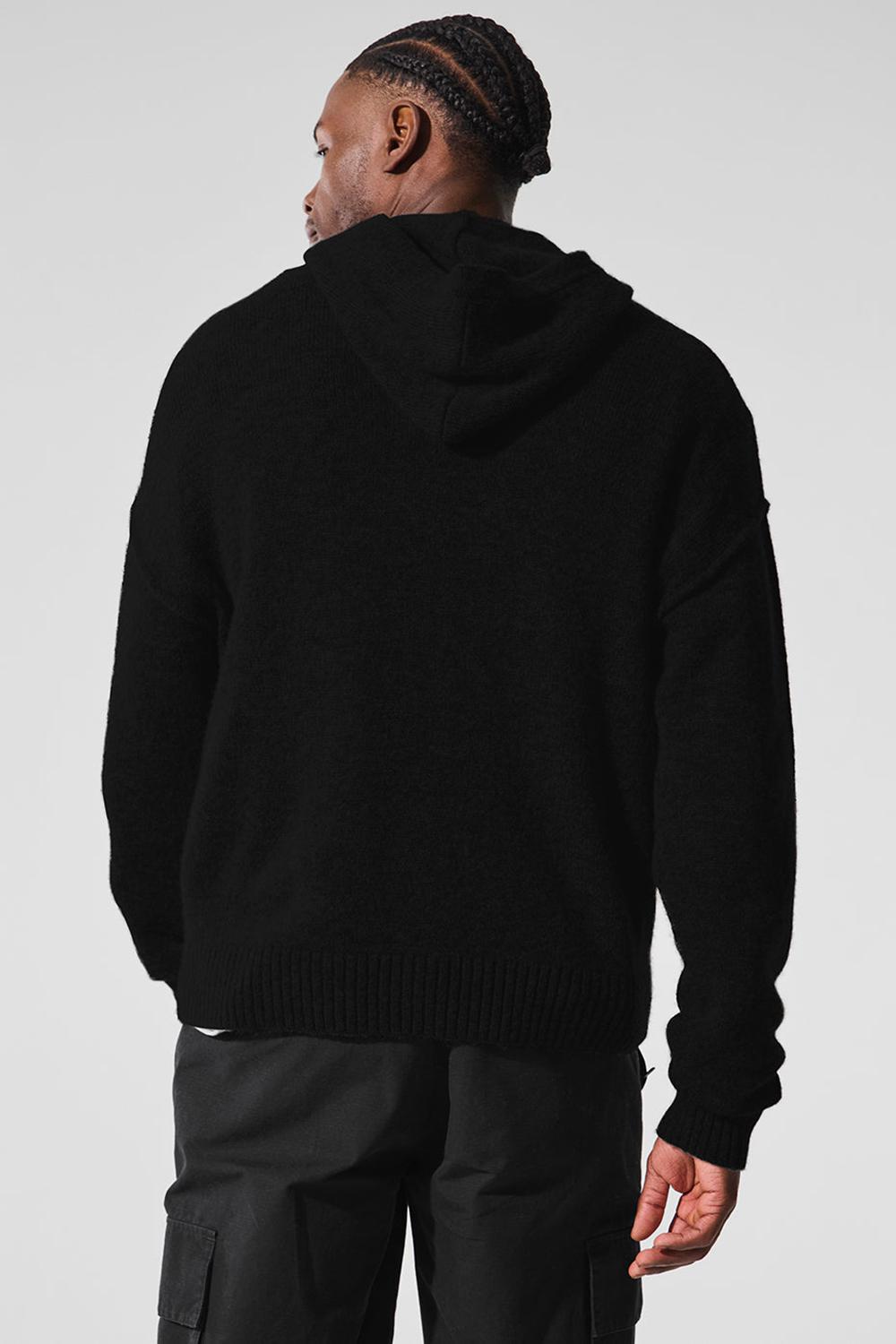 Alo Yoga New Class Cashmere Full Zip Miesten Huppari Mustat | Suomi  0685-LORJY