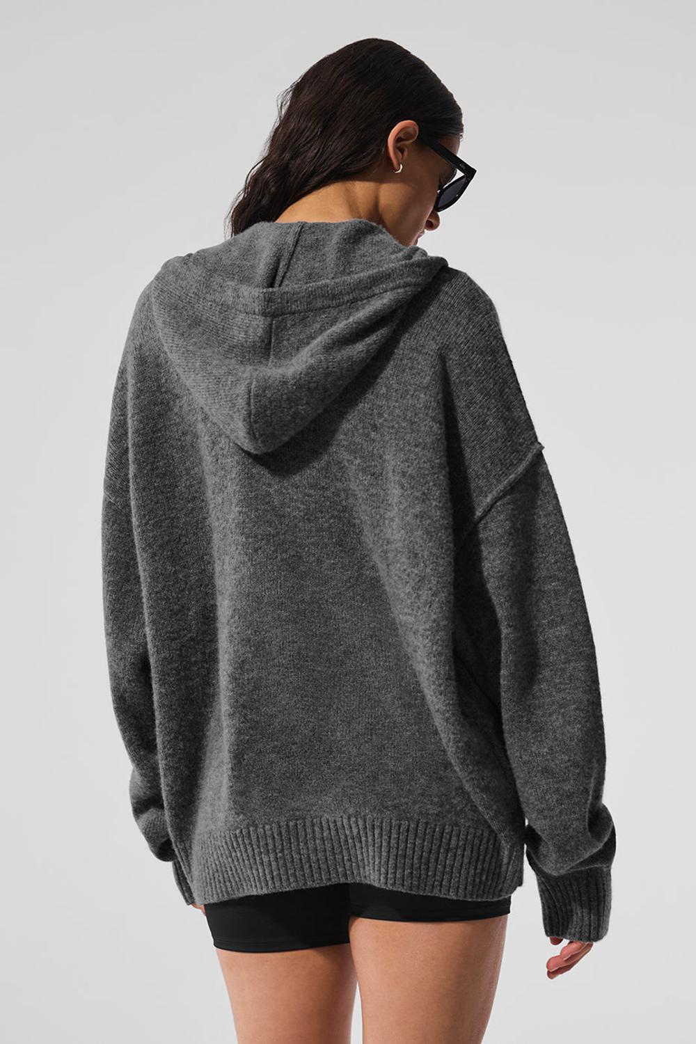Alo Yoga New Class Cashmere Full Zip Naisten Huppari Platina Harmaat | Suomi  9187-KGCEZ