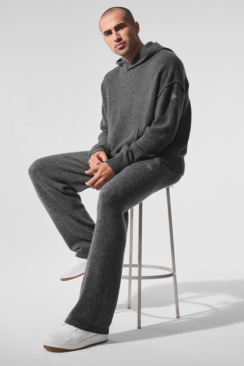 Alo Yoga New Class Cashmere Miesten Collegehousut Platina Harmaat | Suomi  5346-PQLWO