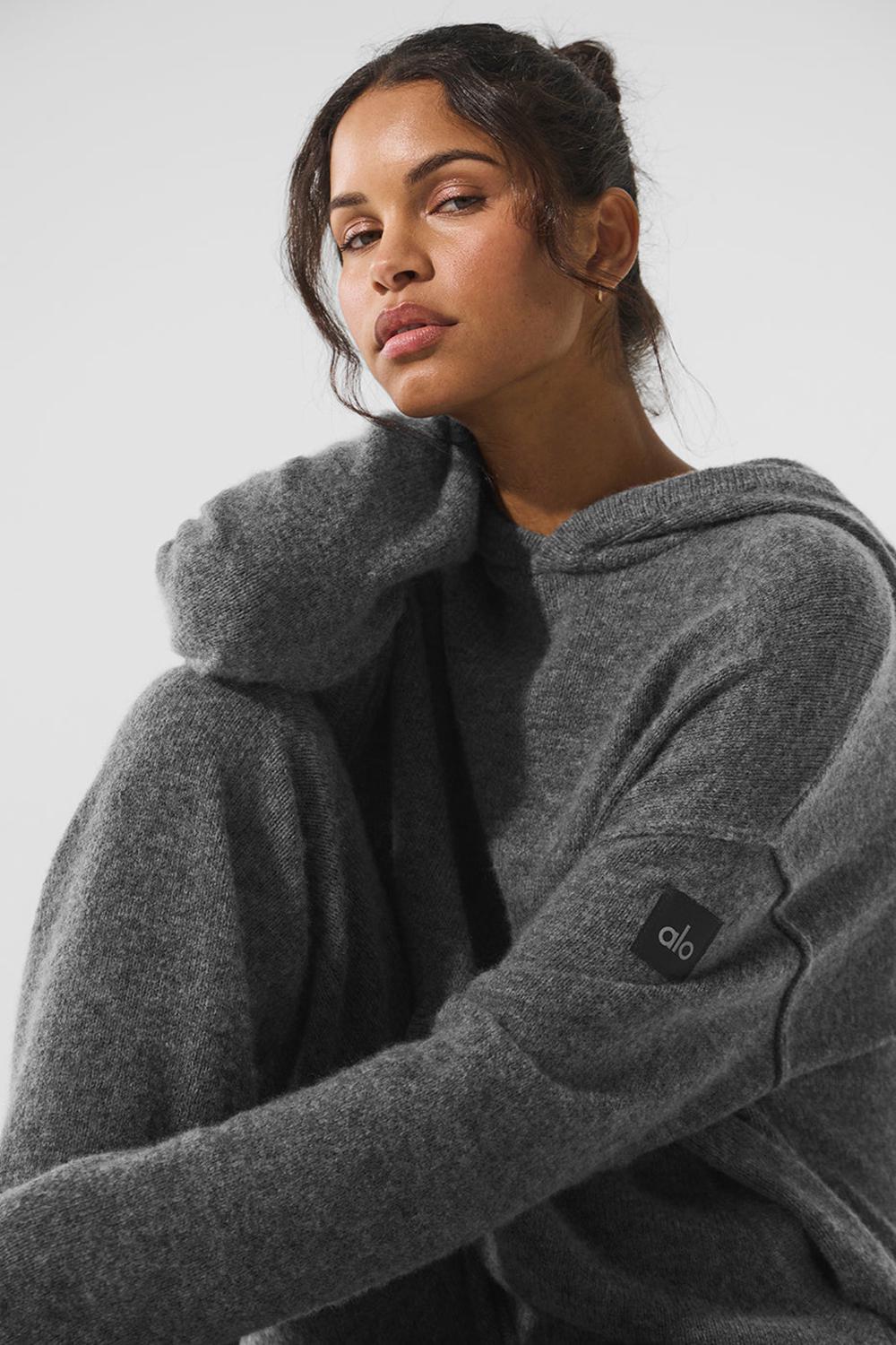 Alo Yoga New Class Cashmere Naisten Huppari Platina Harmaat | Suomi  6904-AXVYS