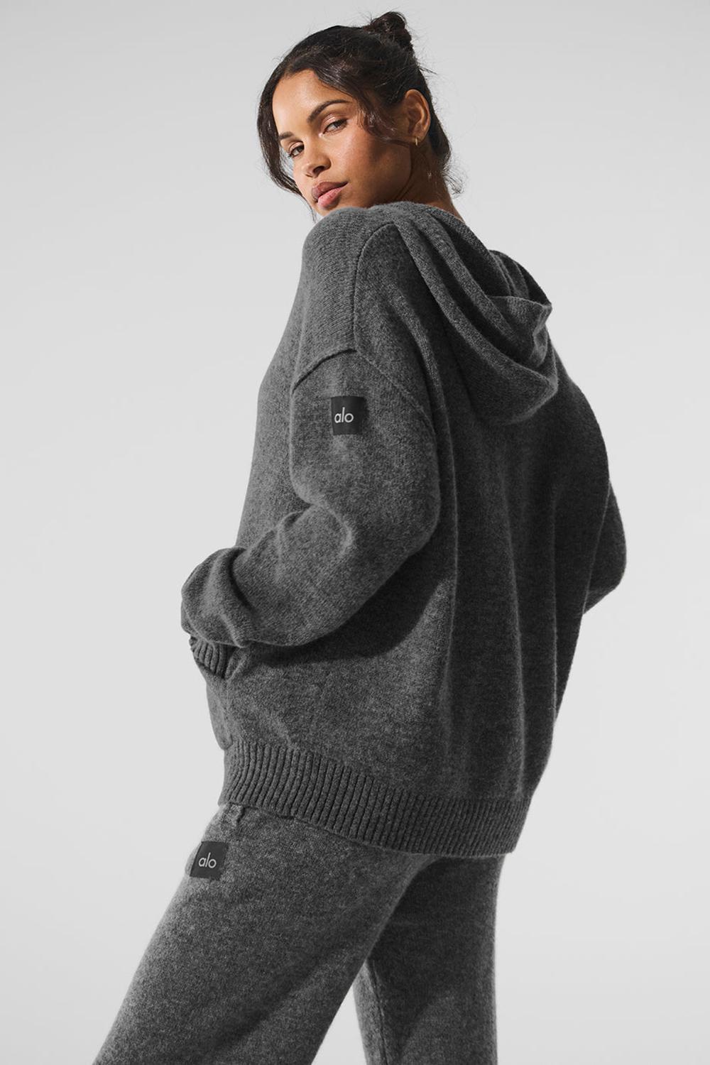 Alo Yoga New Class Cashmere Naisten Huppari Platina Harmaat | Suomi  6904-AXVYS