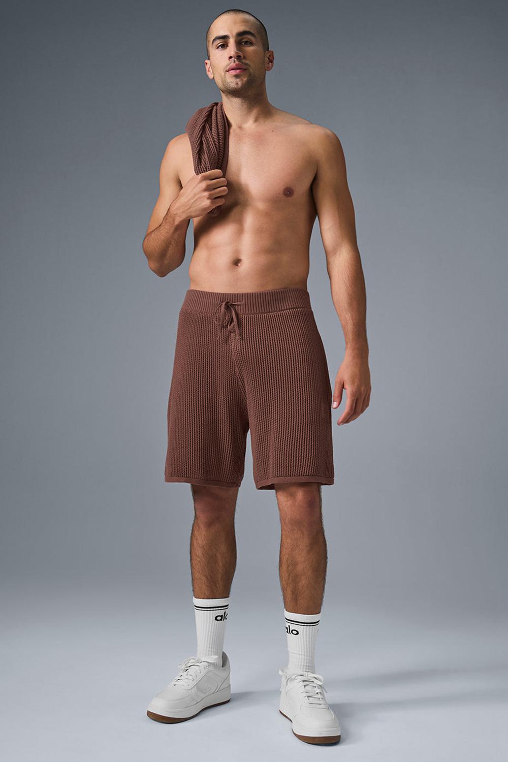 Alo Yoga Open-Knit Miesten Shortsit Chestnut | Suomi  9063-RTUXP
