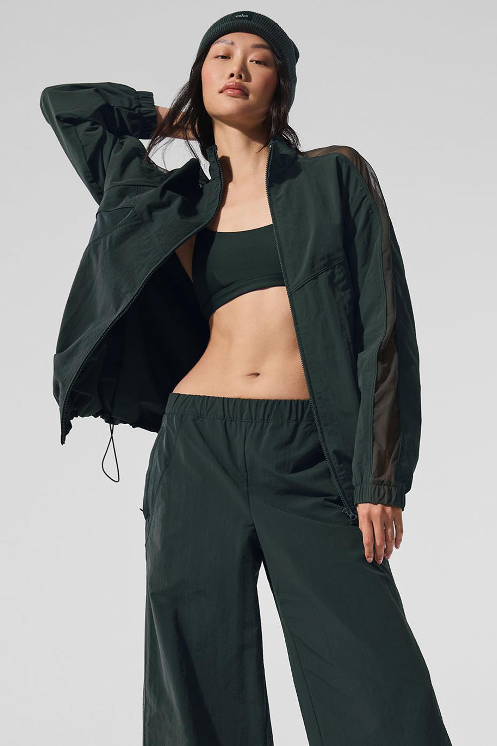 Alo Yoga Origin Full-Zip Track Naisten Takit Vihreä | Suomi  2097-ZAHIW