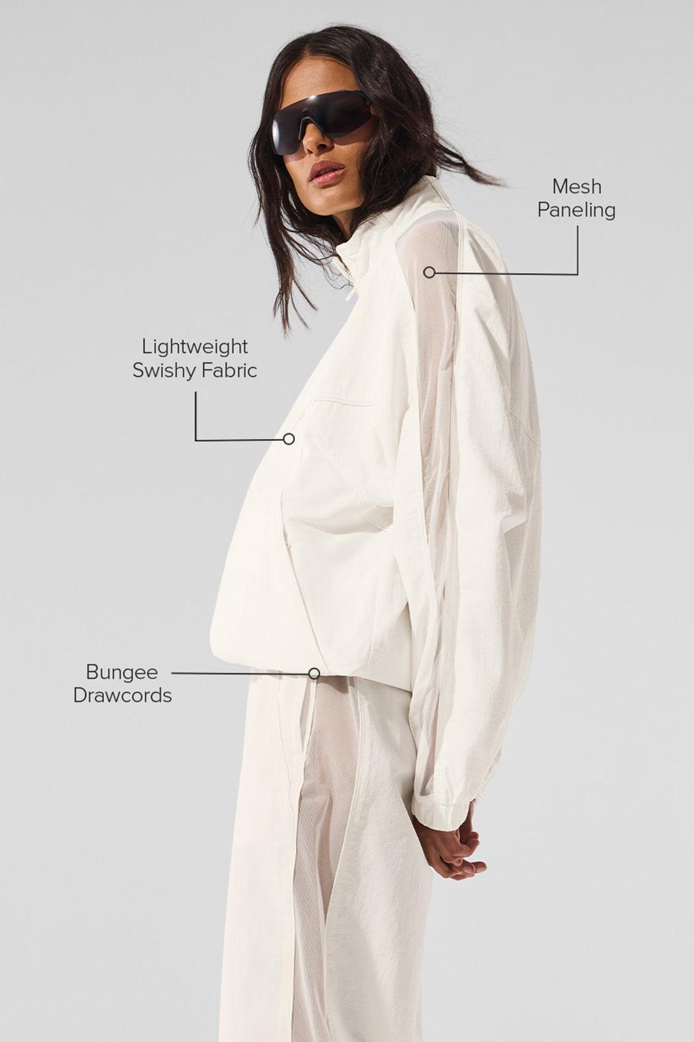 Alo Yoga Origin Full-Zip Track Naisten Takit Ivory | Suomi  9547-RUYFL