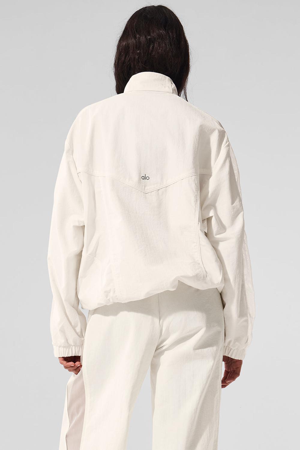 Alo Yoga Origin Full-Zip Track Naisten Takit Ivory | Suomi  9547-RUYFL