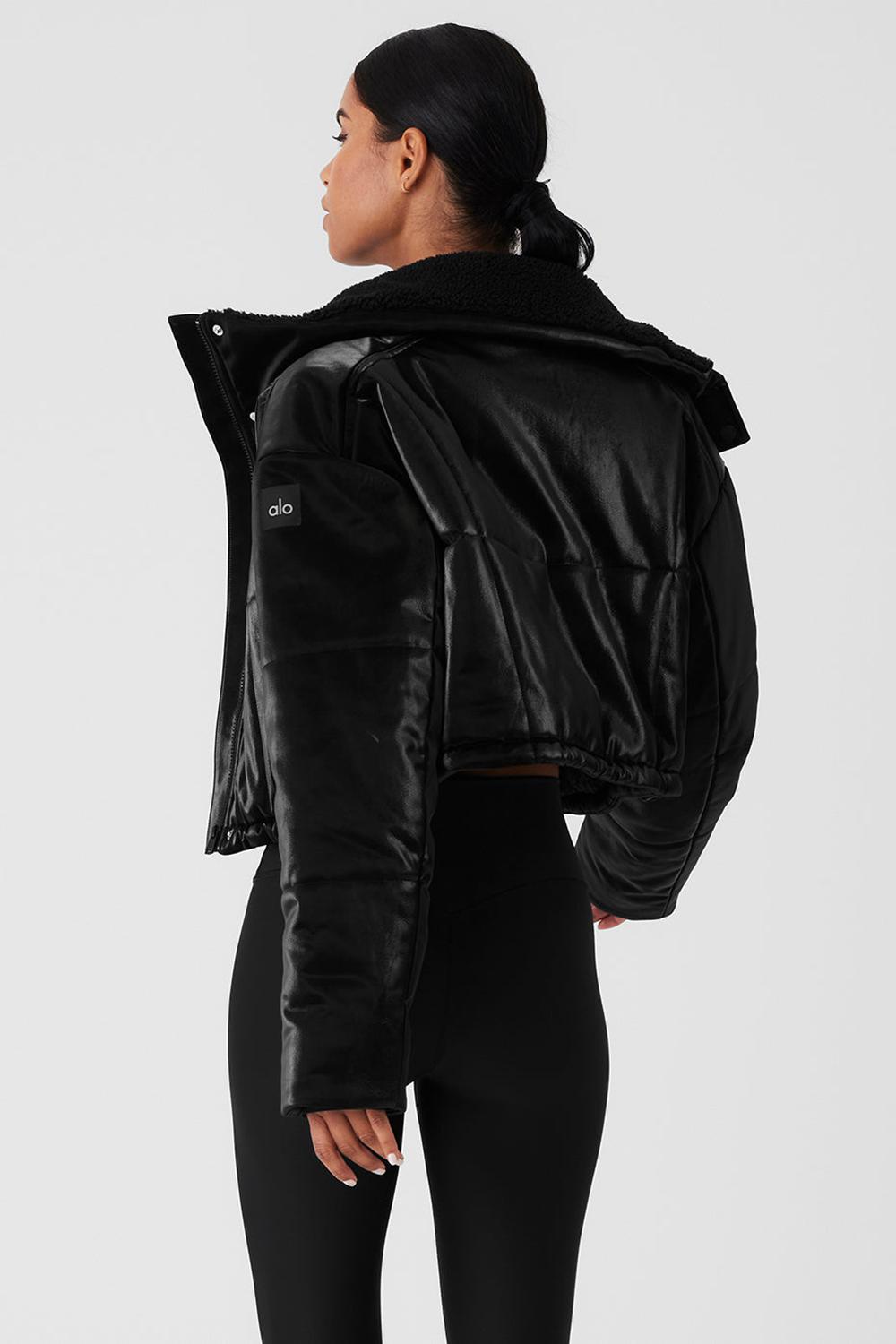 Alo Yoga Orion Cropped Naisten Puffer Takki Mustat | Suomi  5602-CNZJX