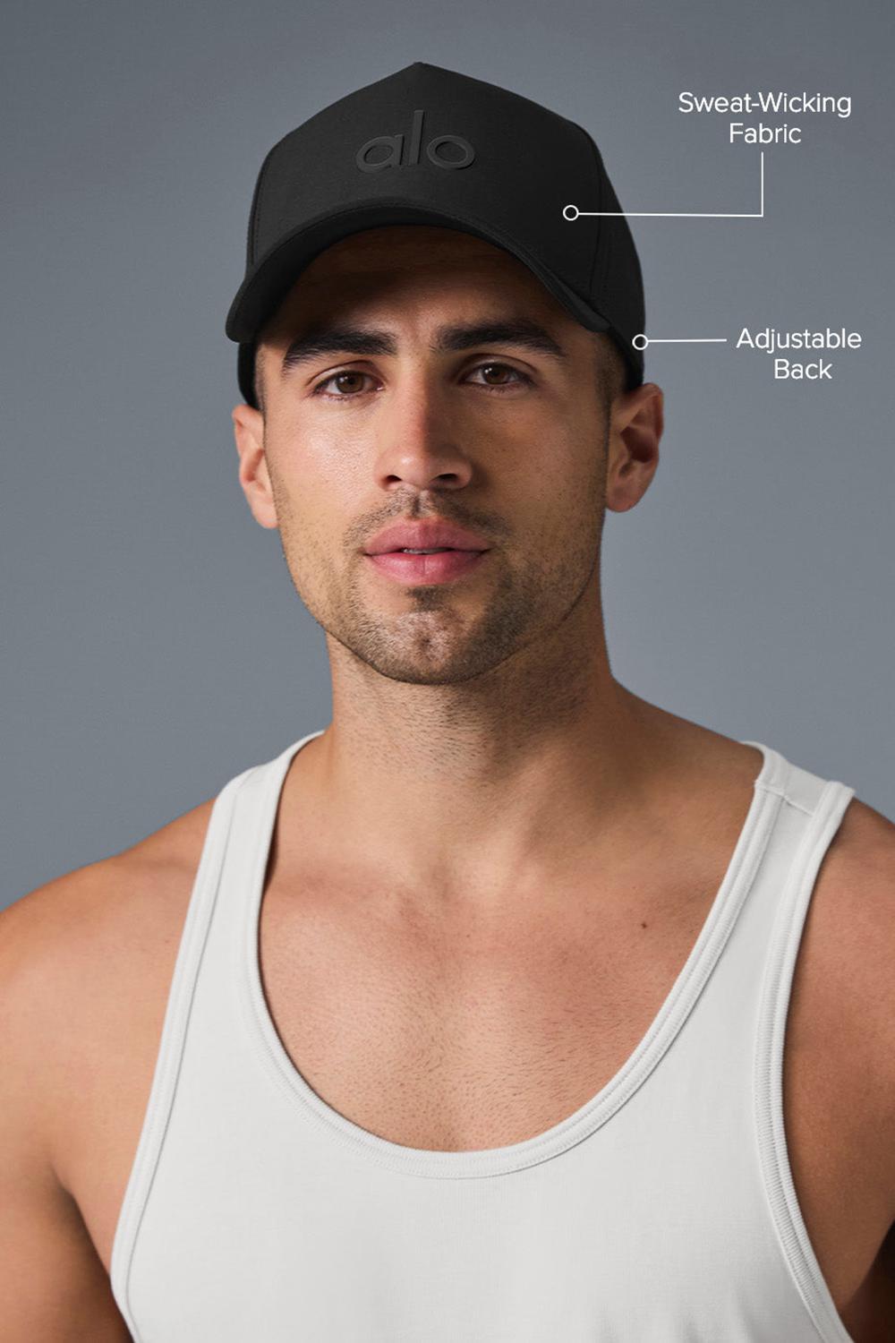 Alo Yoga Performance District Miesten Trucker Lippis Mustat | Suomi  9762-UWPDE