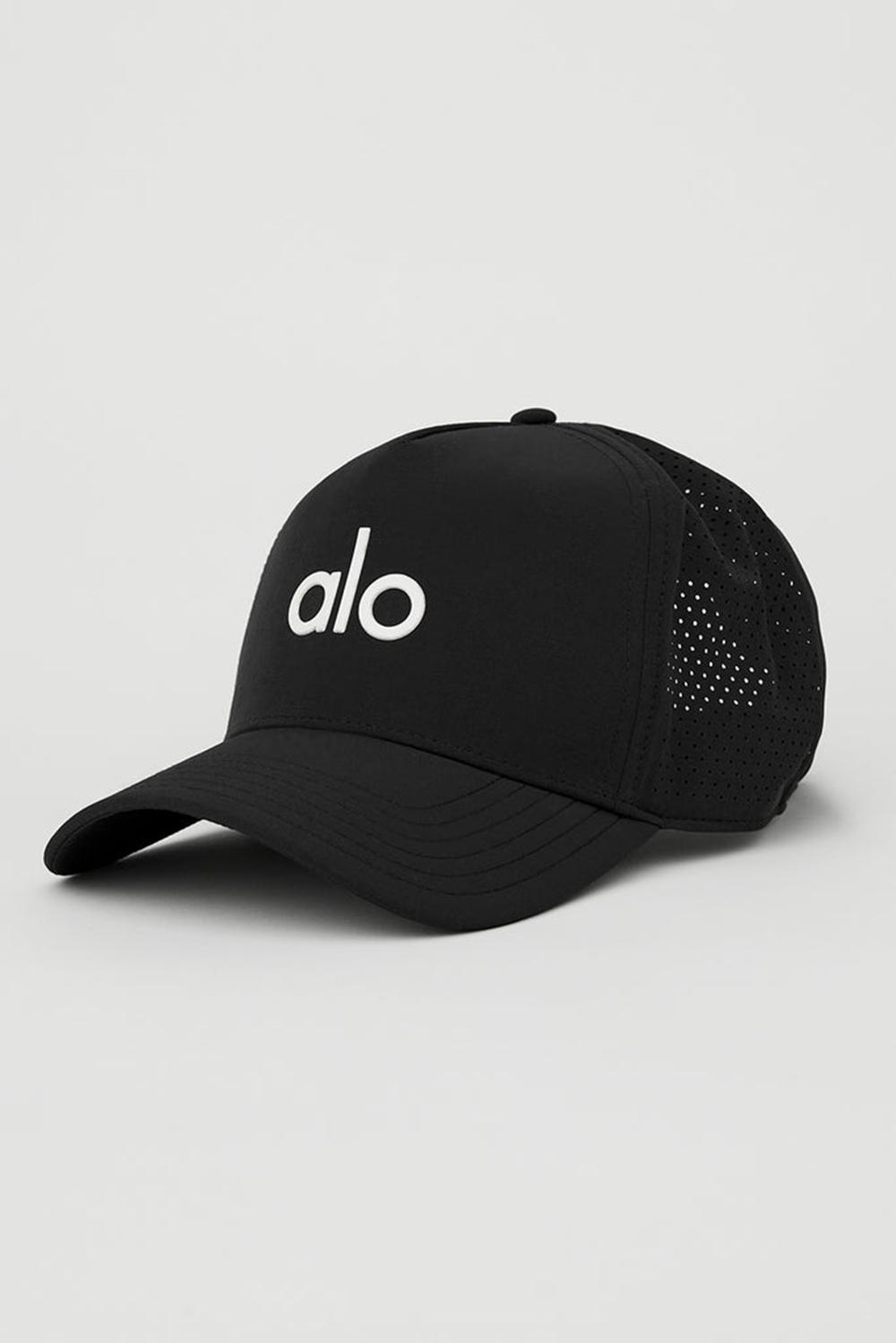 Alo Yoga Performance District Miesten Trucker Lippis Mustat Valkoinen | Suomi  7382-YFVIR