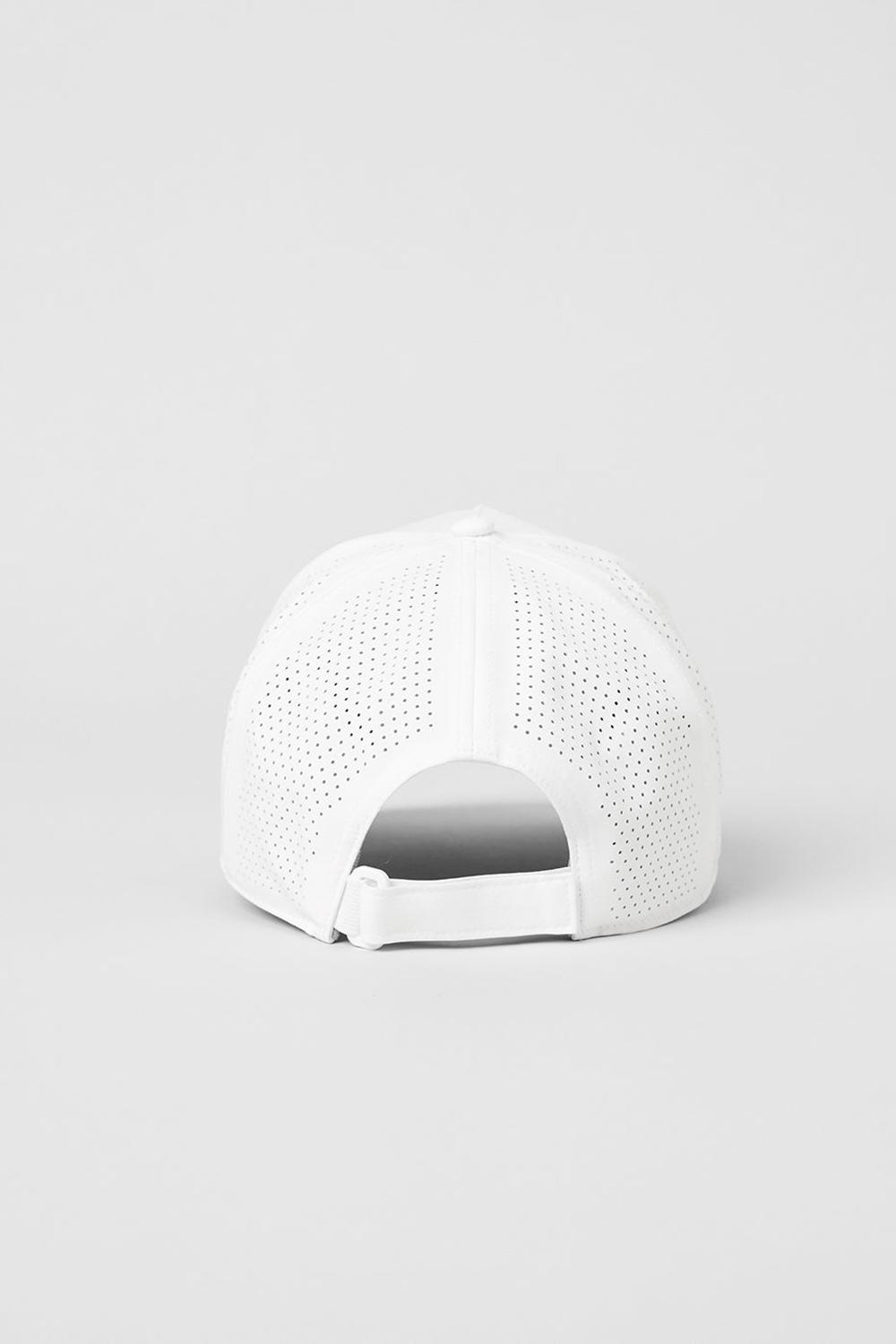 Alo Yoga Performance District Miesten Trucker Lippis Valkoinen | Suomi  0623-OHBQS