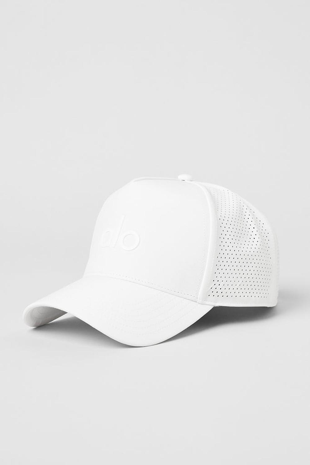 Alo Yoga Performance District Miesten Trucker Lippis Valkoinen | Suomi  0623-OHBQS