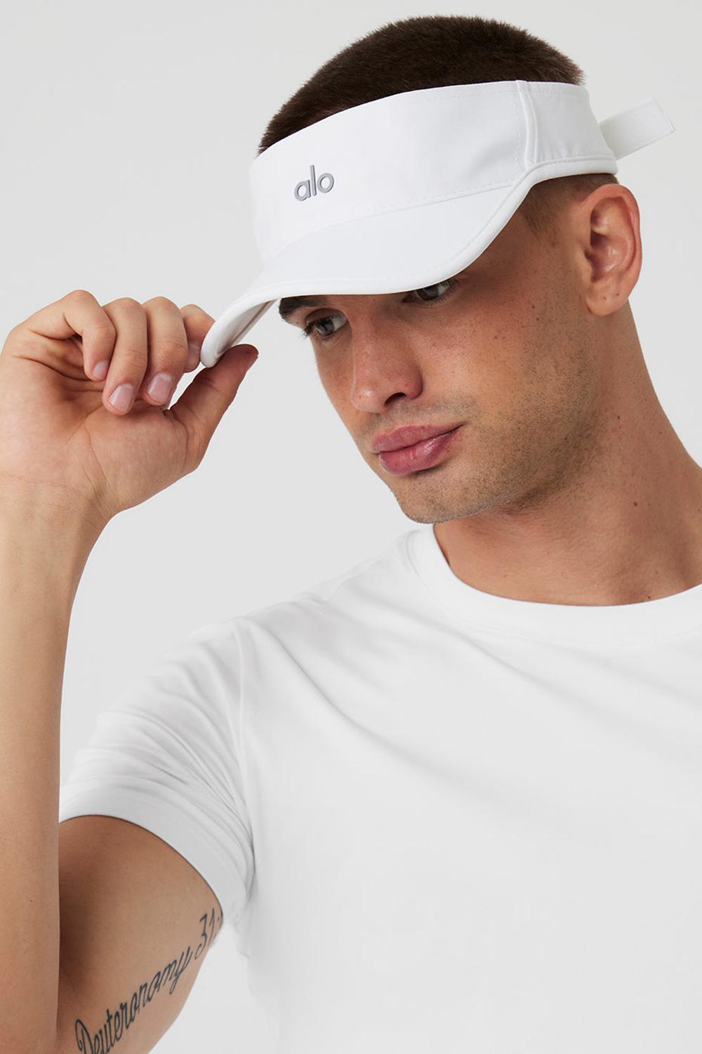 Alo Yoga Performance Eclipse Miesten Visor Valkoinen | Suomi  4037-XBPKZ
