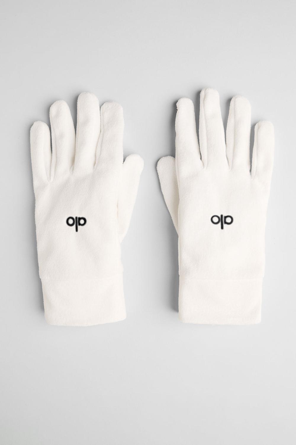 Alo Yoga Performance Fleece Naisten Käsineet Ivory | Suomi  3802-UGEJB