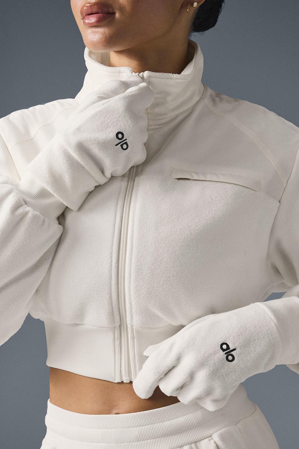 Alo Yoga Performance Fleece Naisten Käsineet Ivory | Suomi  3802-UGEJB