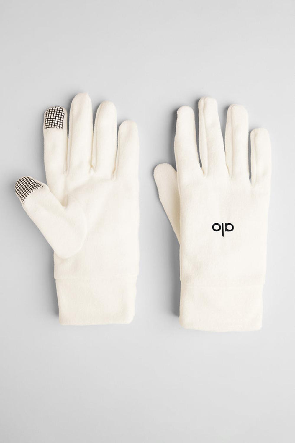 Alo Yoga Performance Fleece Naisten Käsineet Ivory | Suomi  3802-UGEJB