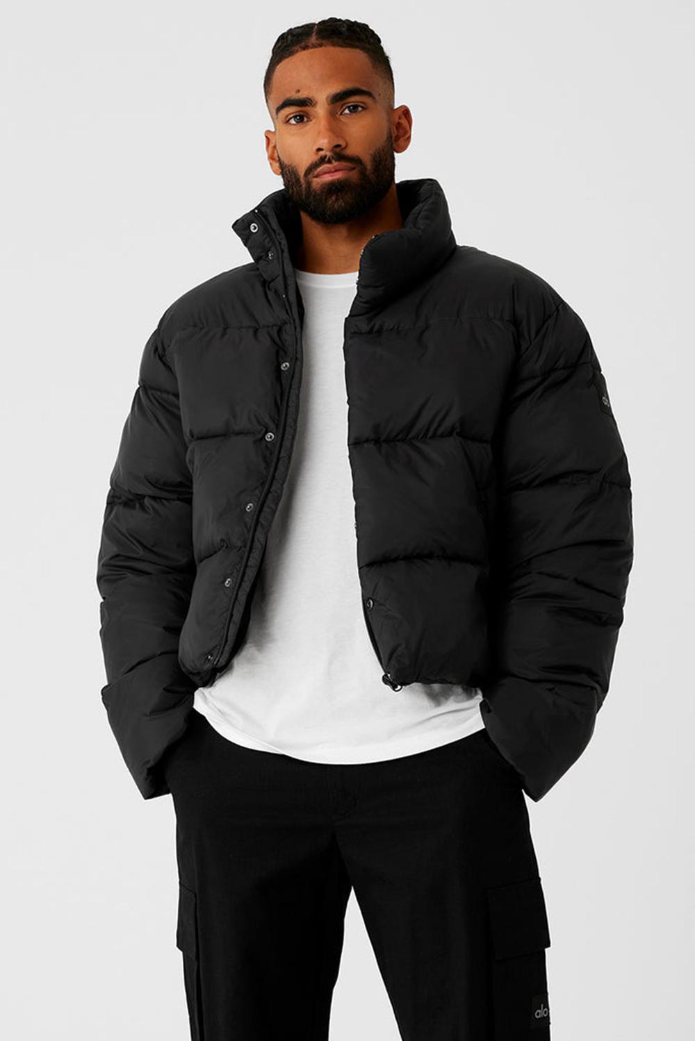 Alo Yoga Platinum Miesten Puffer Takki Mustat | Suomi  7815-OFWIL