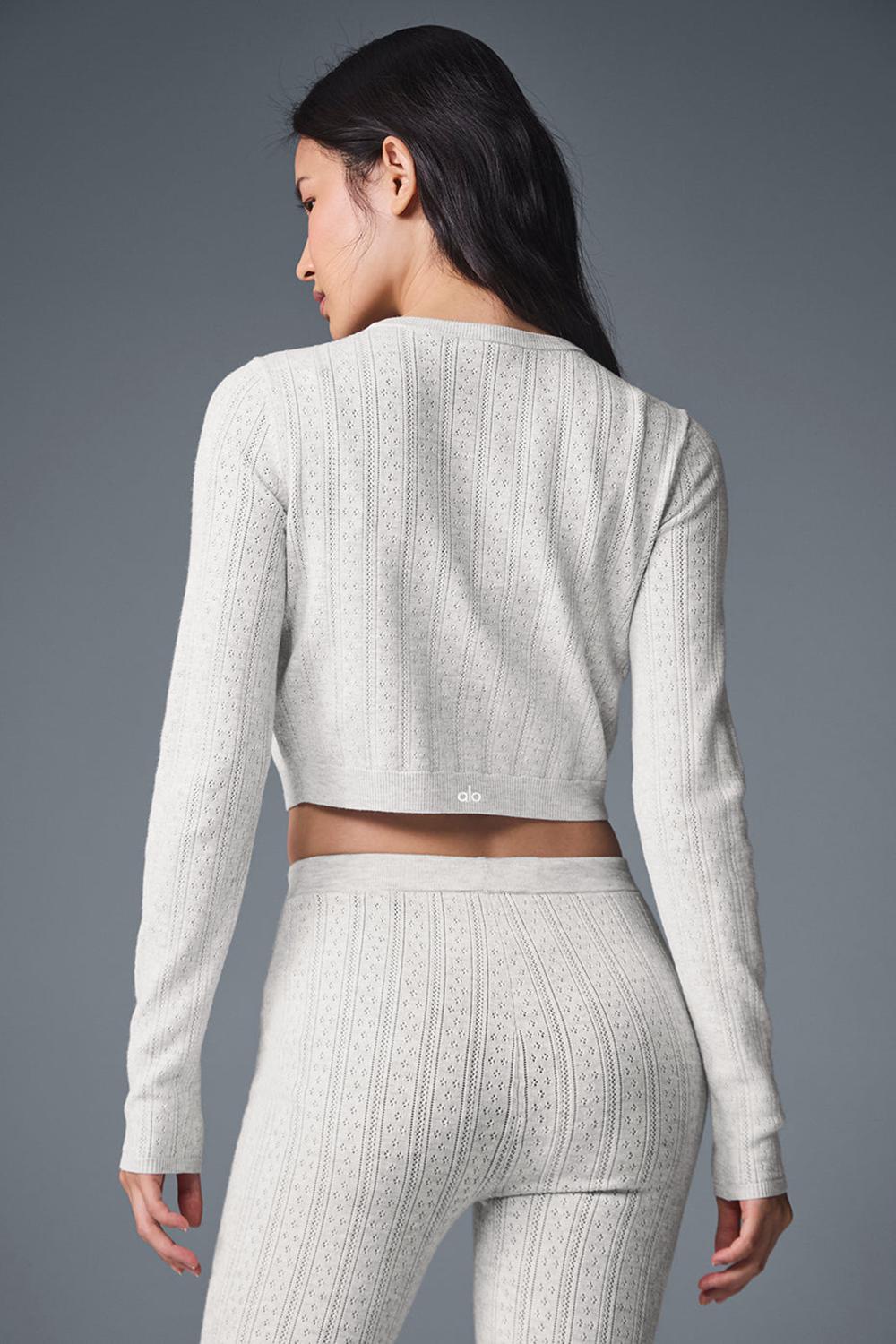 Alo Yoga Pointelle Sweater Be Mine Naisten Neuletakki Vaaleanharmaat | Suomi  1324-WGSDN