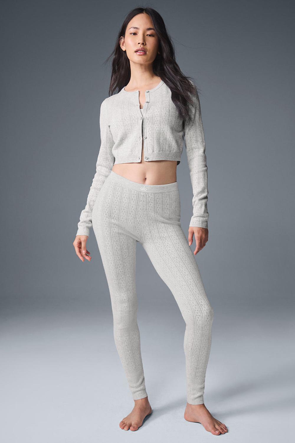 Alo Yoga Pointelle Sweater Be Mine Naisten Neuletakki Vaaleanharmaat | Suomi  1324-WGSDN