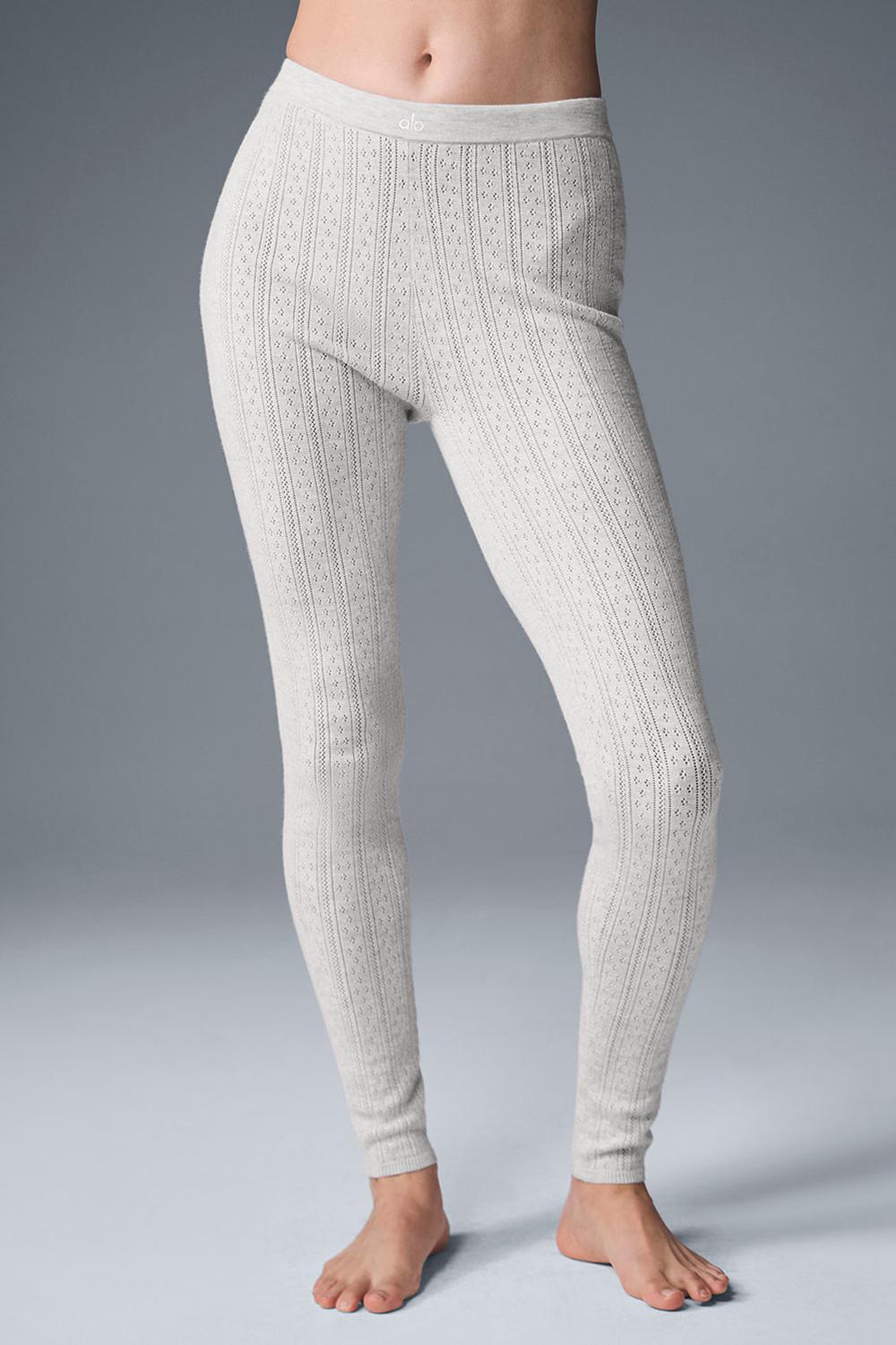 Alo Yoga Pointelle Sweater High-Waist Be Mine Naisten Leggings Vaaleanharmaat | Suomi  0961-BMHKW
