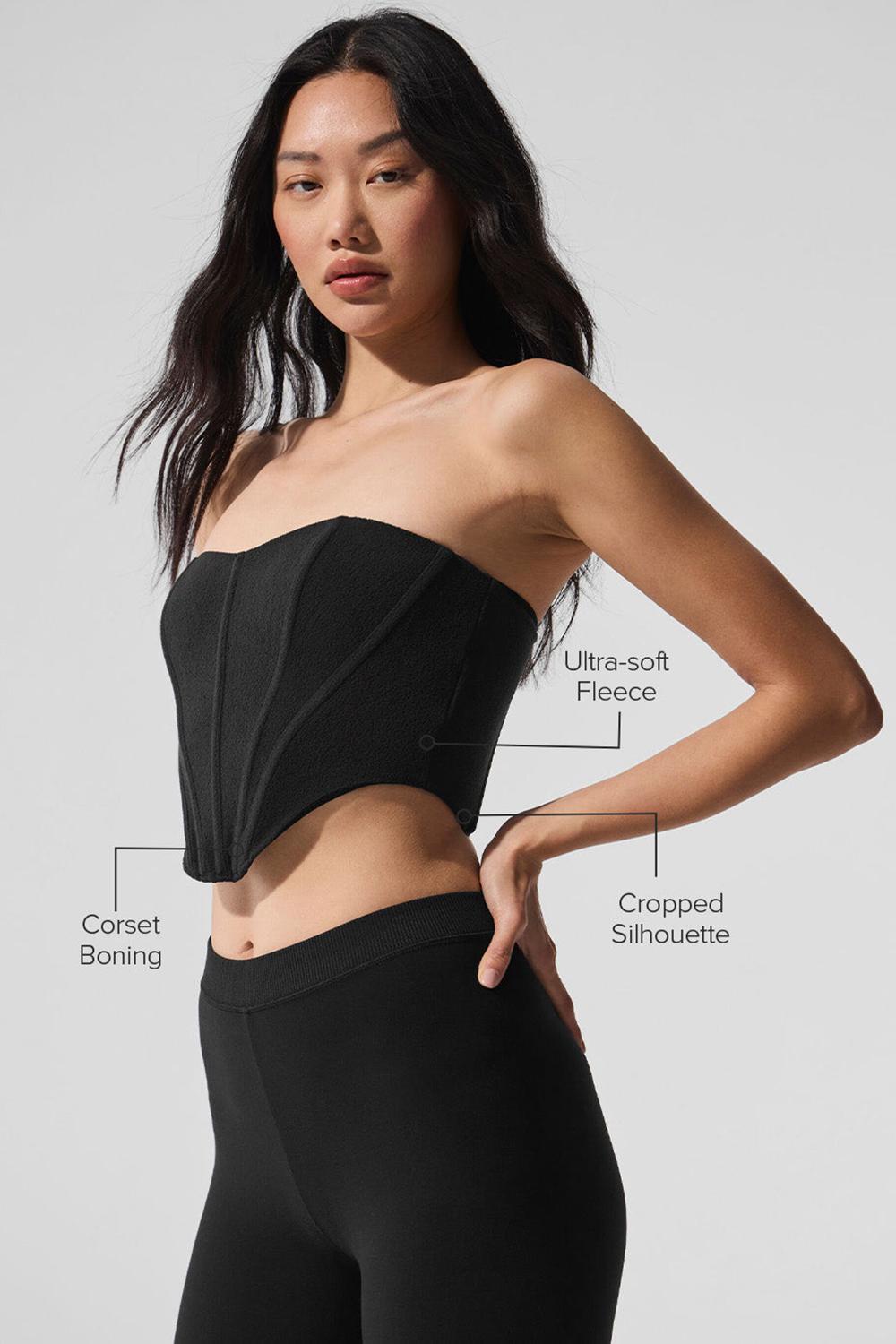 Alo Yoga Polar Fleece Corset Naisten Korsetti Mustat | Suomi  0268-LCAZD