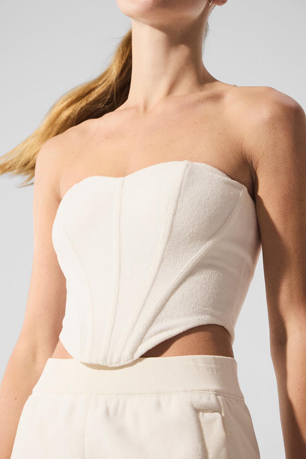 Alo Yoga Polar Fleece Corset Naisten Korsetti Ivory | Suomi  5341-GPNRD