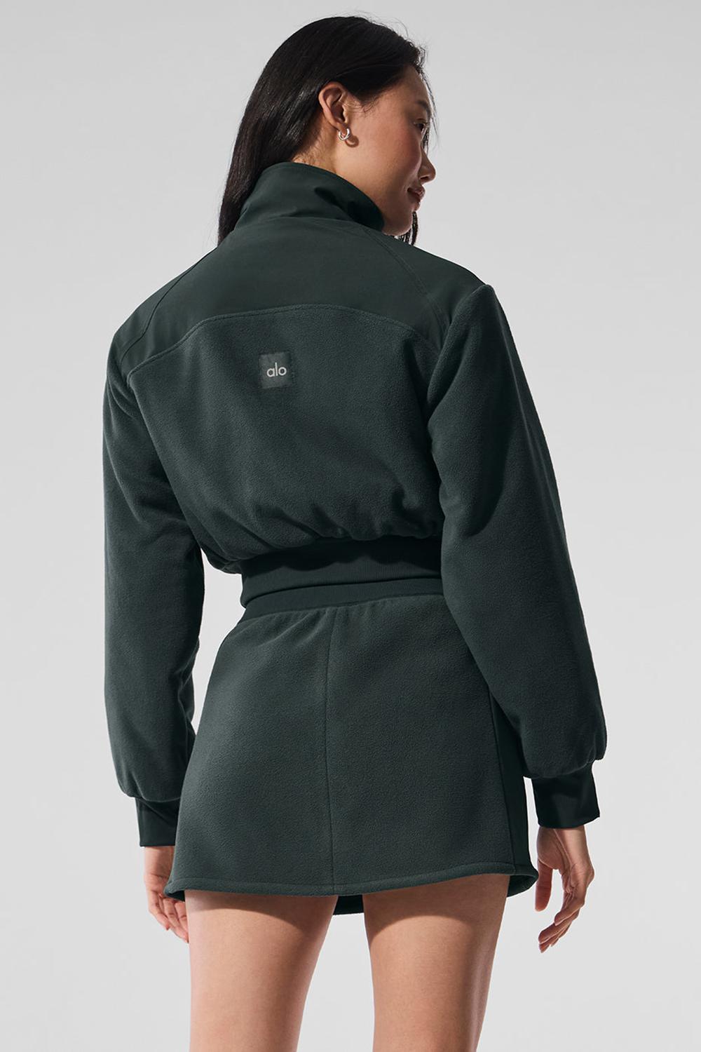Alo Yoga Polar Fleece Cropped Wintry Mix Naisten Takit Vihreä | Suomi  1403-NBQFG