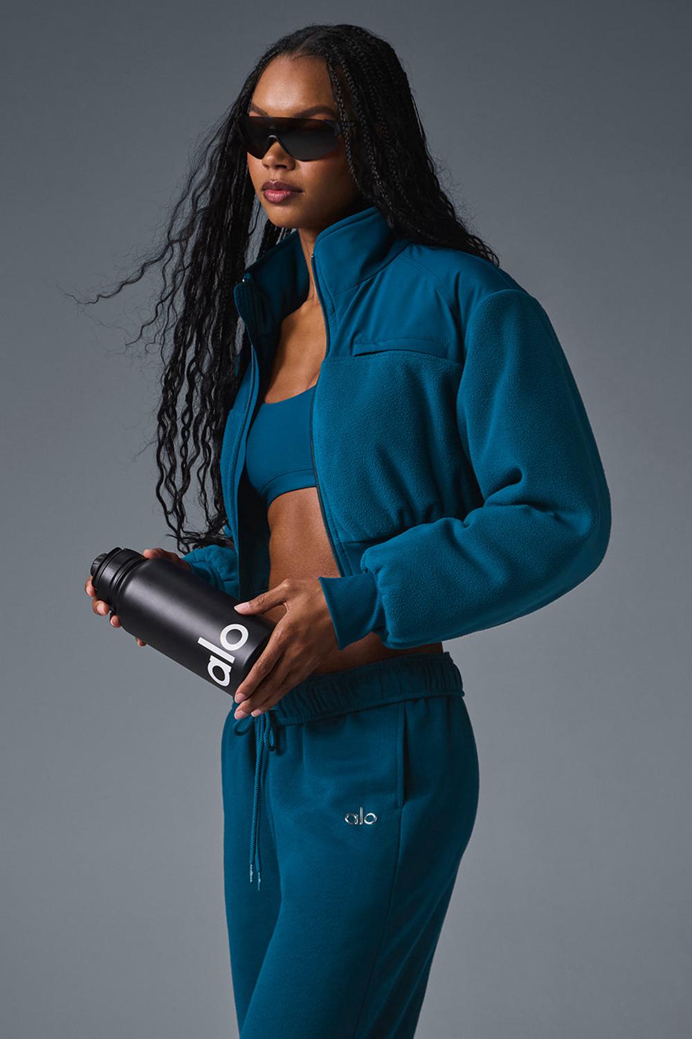 Alo Yoga Polar Fleece Cropped Wintry Mix Naisten Takit Sininen | Suomi  6093-AFEHP