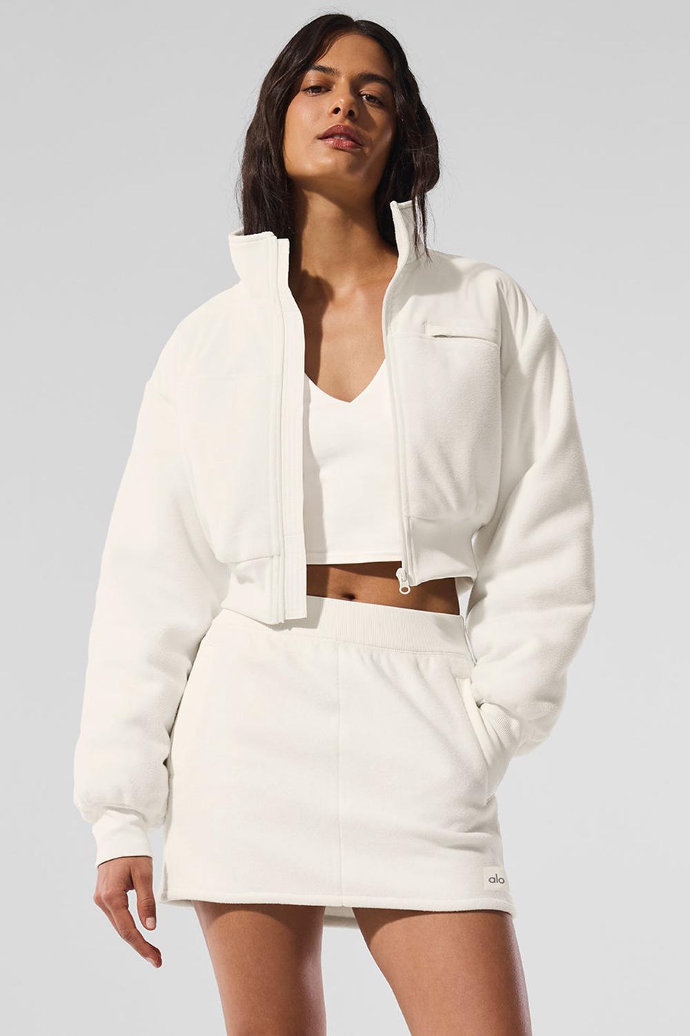 Alo Yoga Polar Fleece Cropped Wintry Mix Naisten Takit Ivory | Suomi  4752-JGYLH