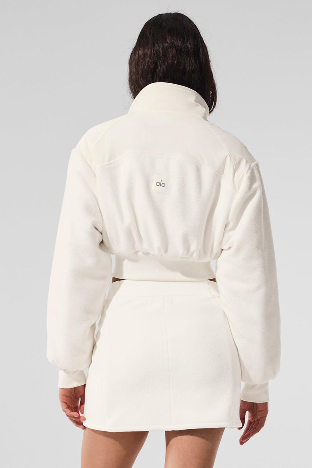 Alo Yoga Polar Fleece Cropped Wintry Mix Naisten Takit Ivory | Suomi  4752-JGYLH