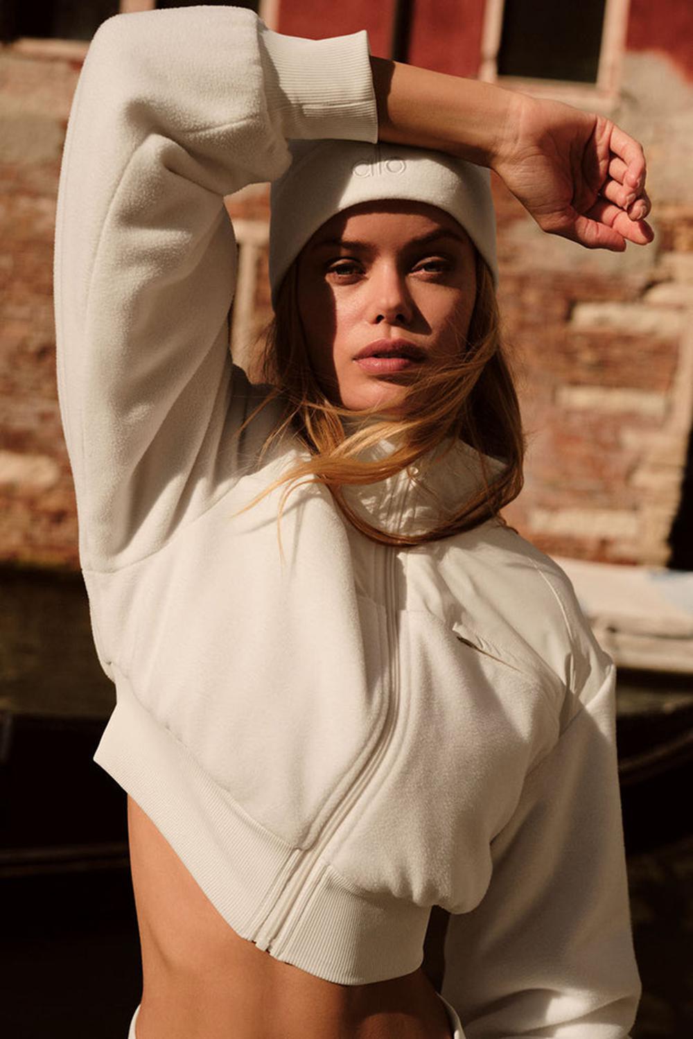 Alo Yoga Polar Fleece Cropped Wintry Mix Naisten Takit Ivory | Suomi  4752-JGYLH