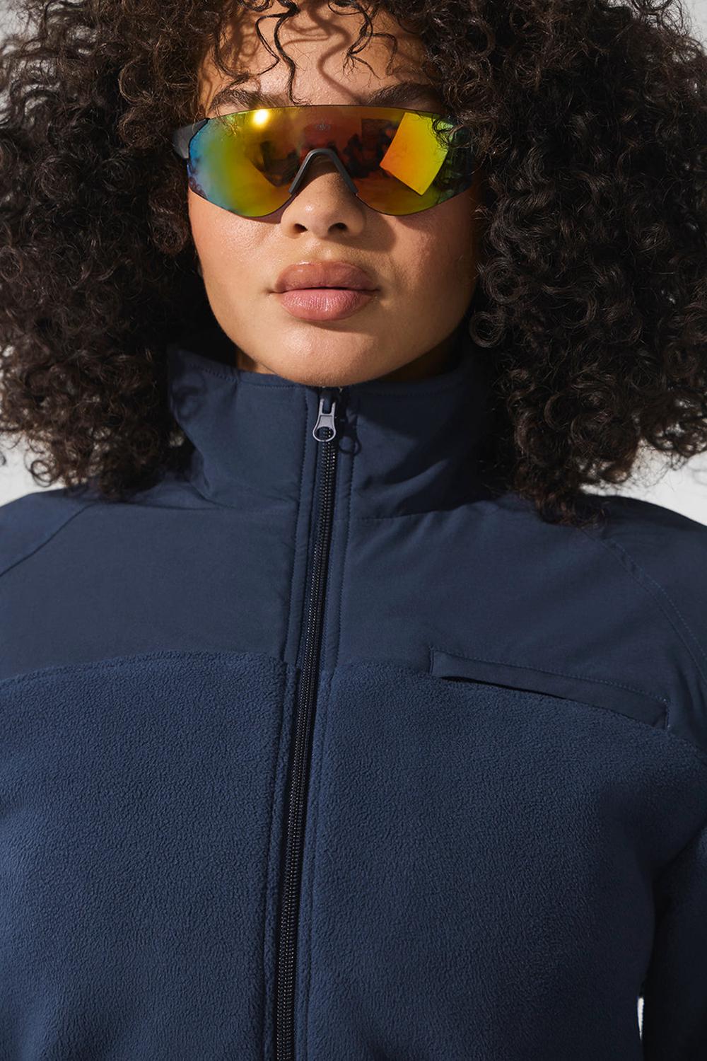 Alo Yoga Polar Fleece Cropped Wintry Mix Naisten Takit Laivastonsininen | Suomi  8203-KEUMF