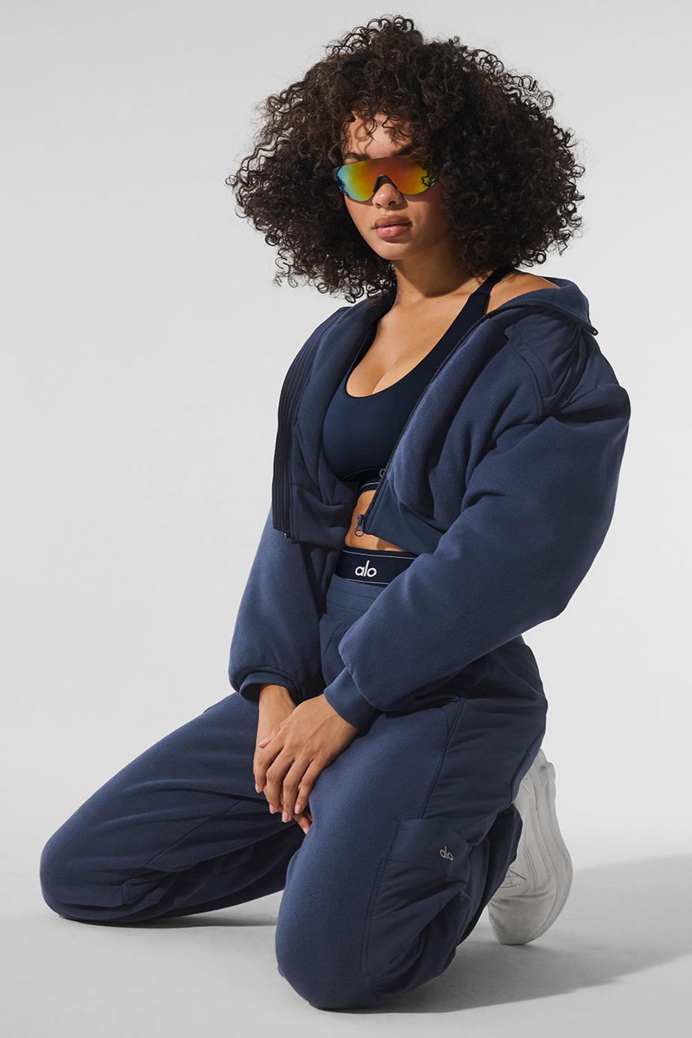 Alo Yoga Polar Fleece Cropped Wintry Mix Naisten Takit Laivastonsininen | Suomi  8203-KEUMF