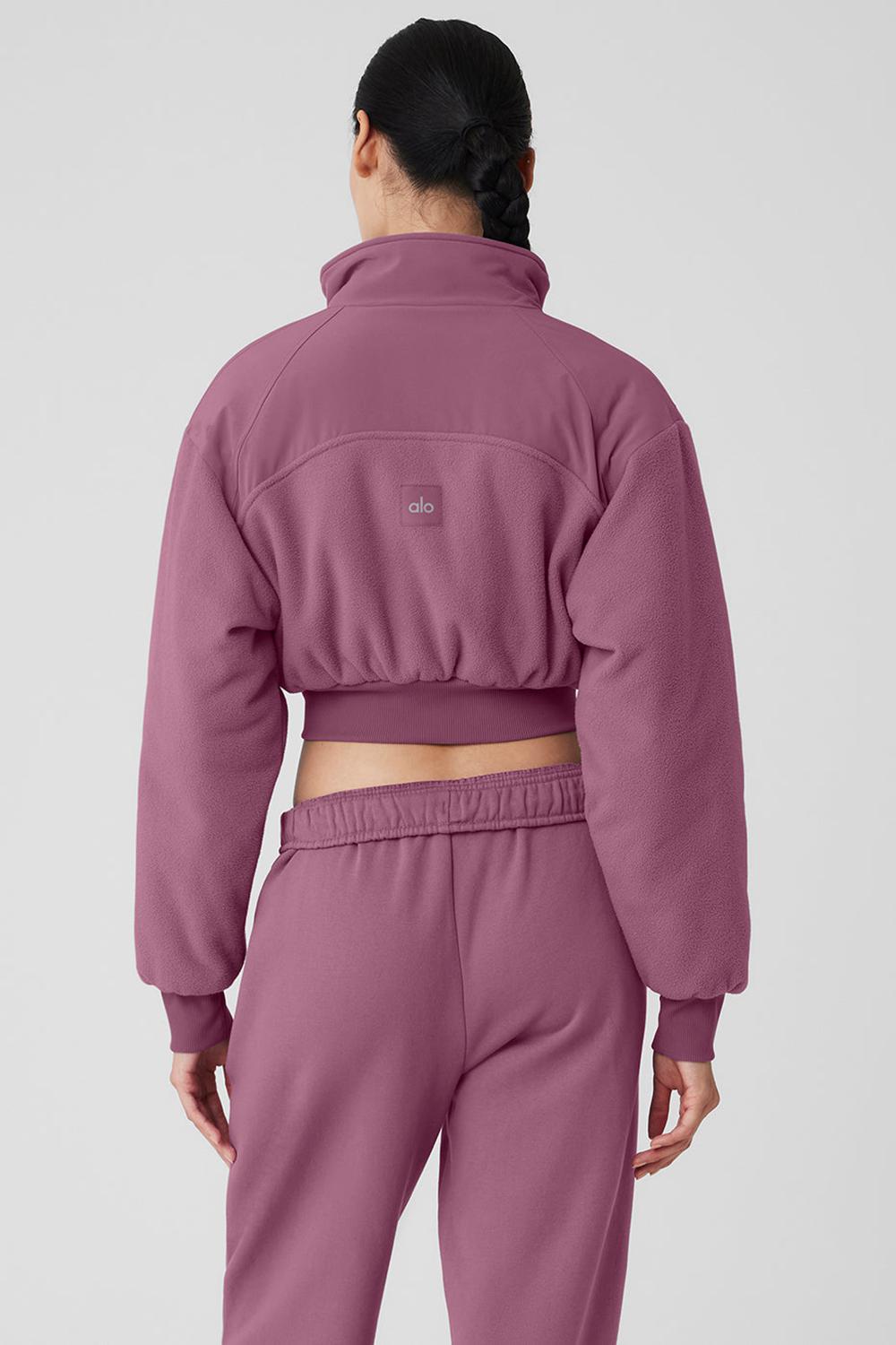 Alo Yoga Polar Fleece Cropped Wintry Mix Naisten Takit Soft Mulberry | Suomi  5614-ZQLJE