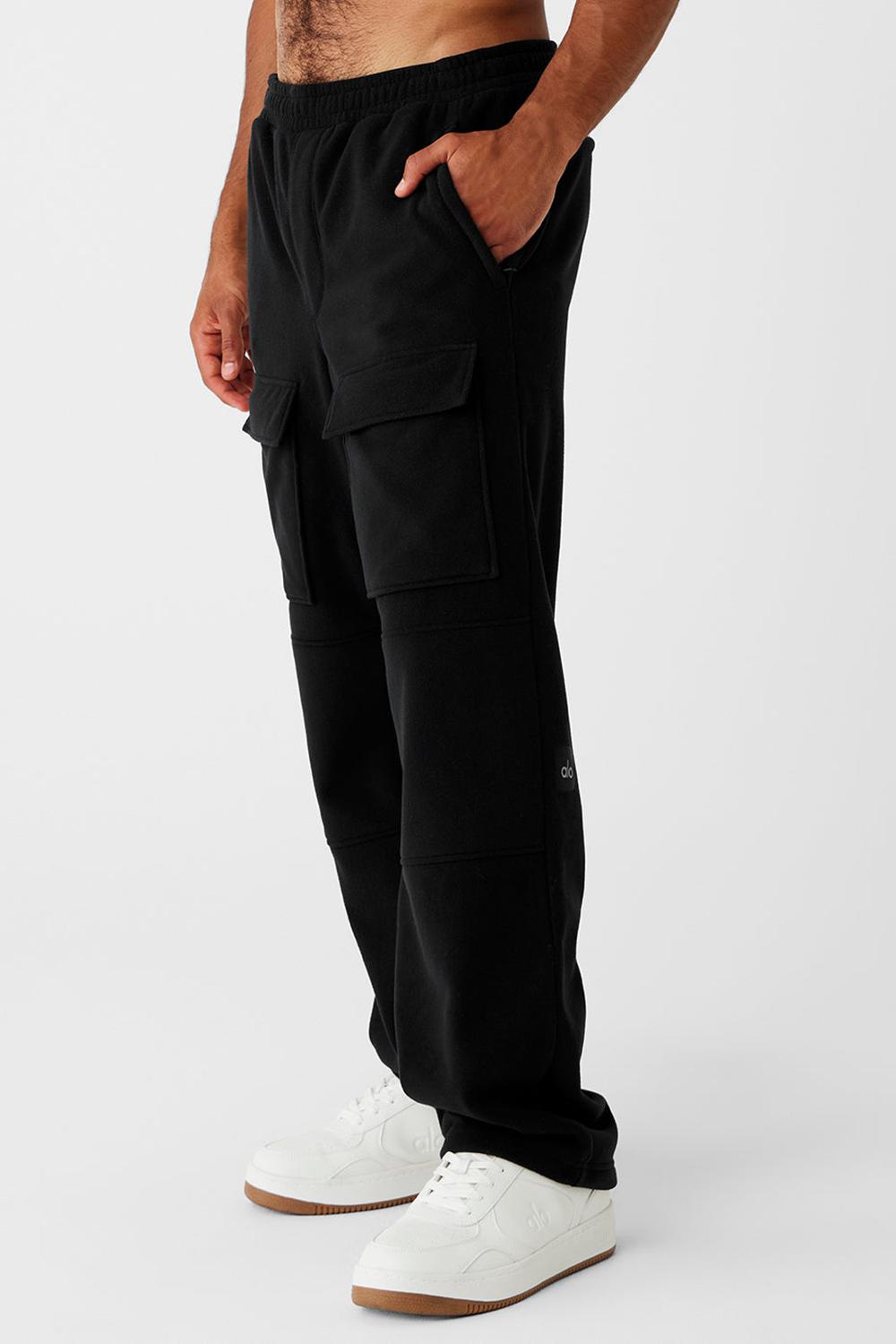 Alo Yoga Polar Fleece Ridge Cargos Miesten Housut Mustat | Suomi  5018-SPFWB
