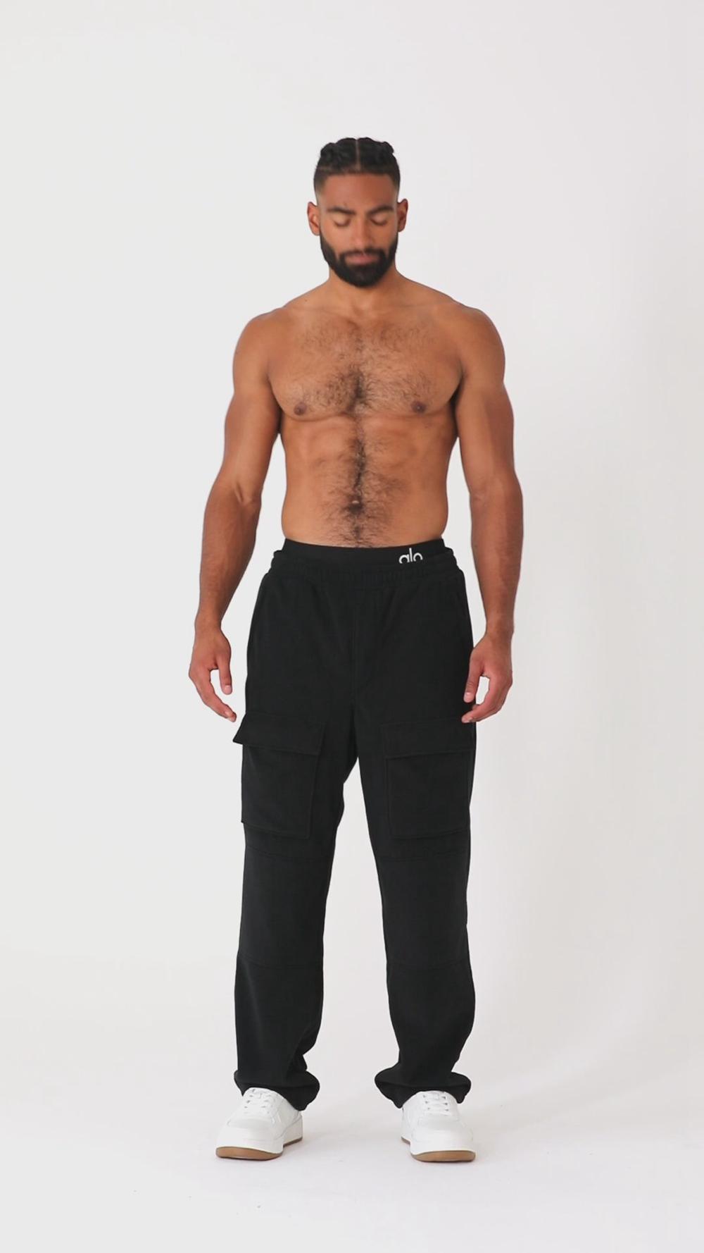 Alo Yoga Polar Fleece Ridge Cargos Miesten Housut Mustat | Suomi  5018-SPFWB