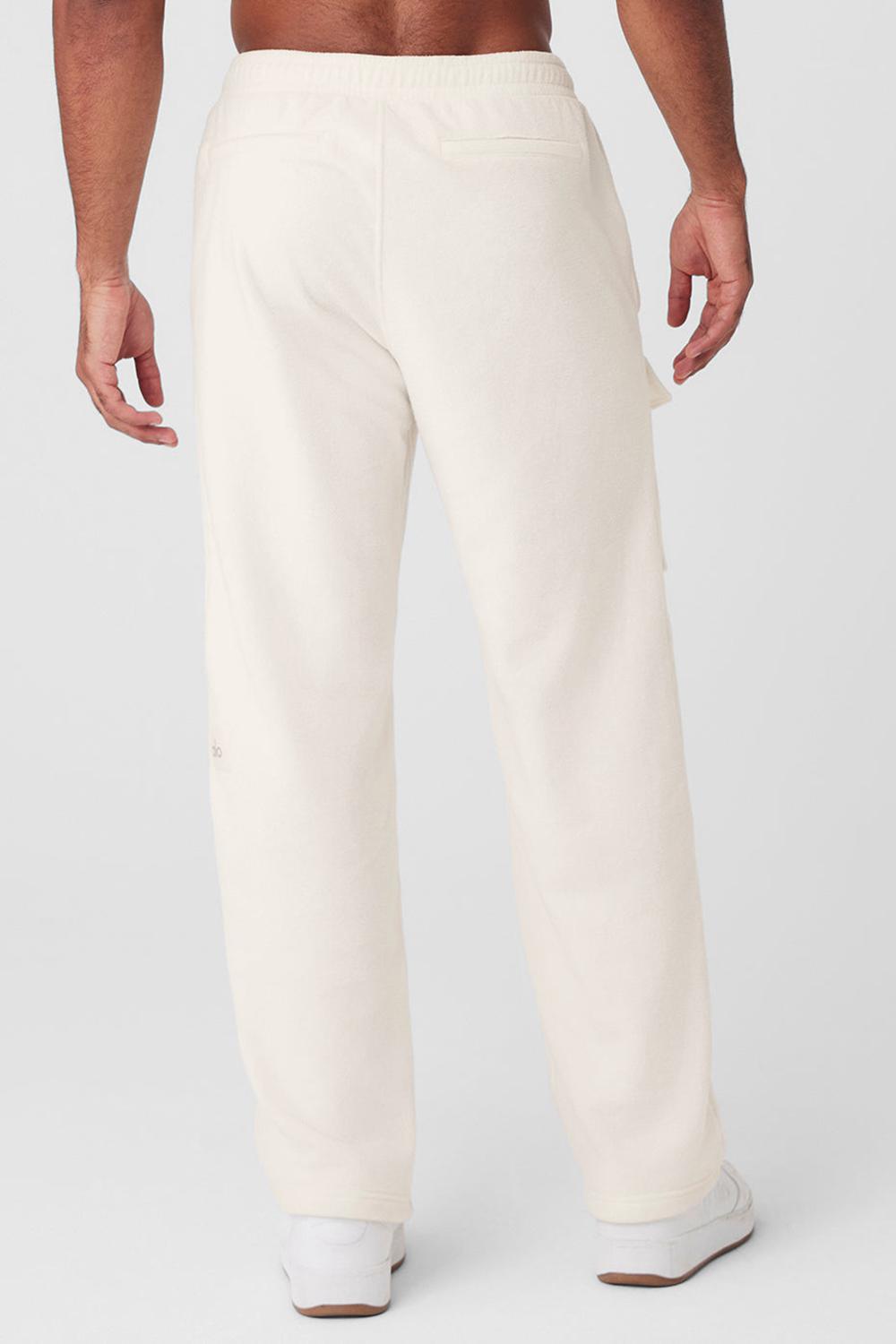 Alo Yoga Polar Fleece Ridge Cargos Miesten Housut Ivory | Suomi  4072-QVWLM