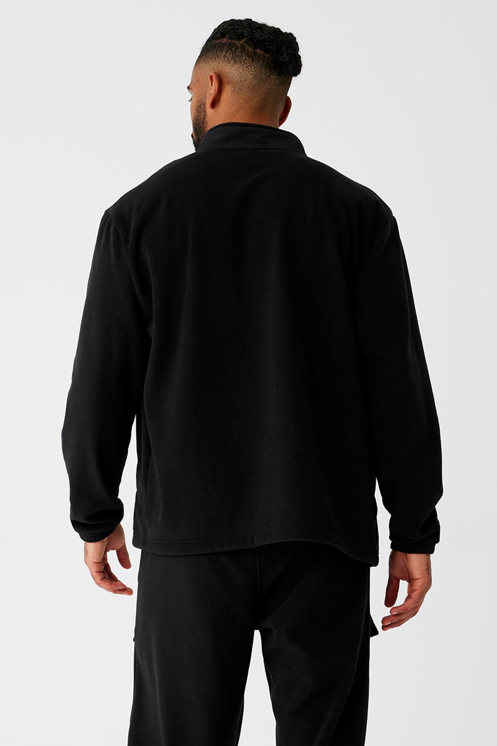 Alo Yoga Polar Fleece Ridge Full Zip Miesten Takit Mustat | Suomi  9632-WSHEB