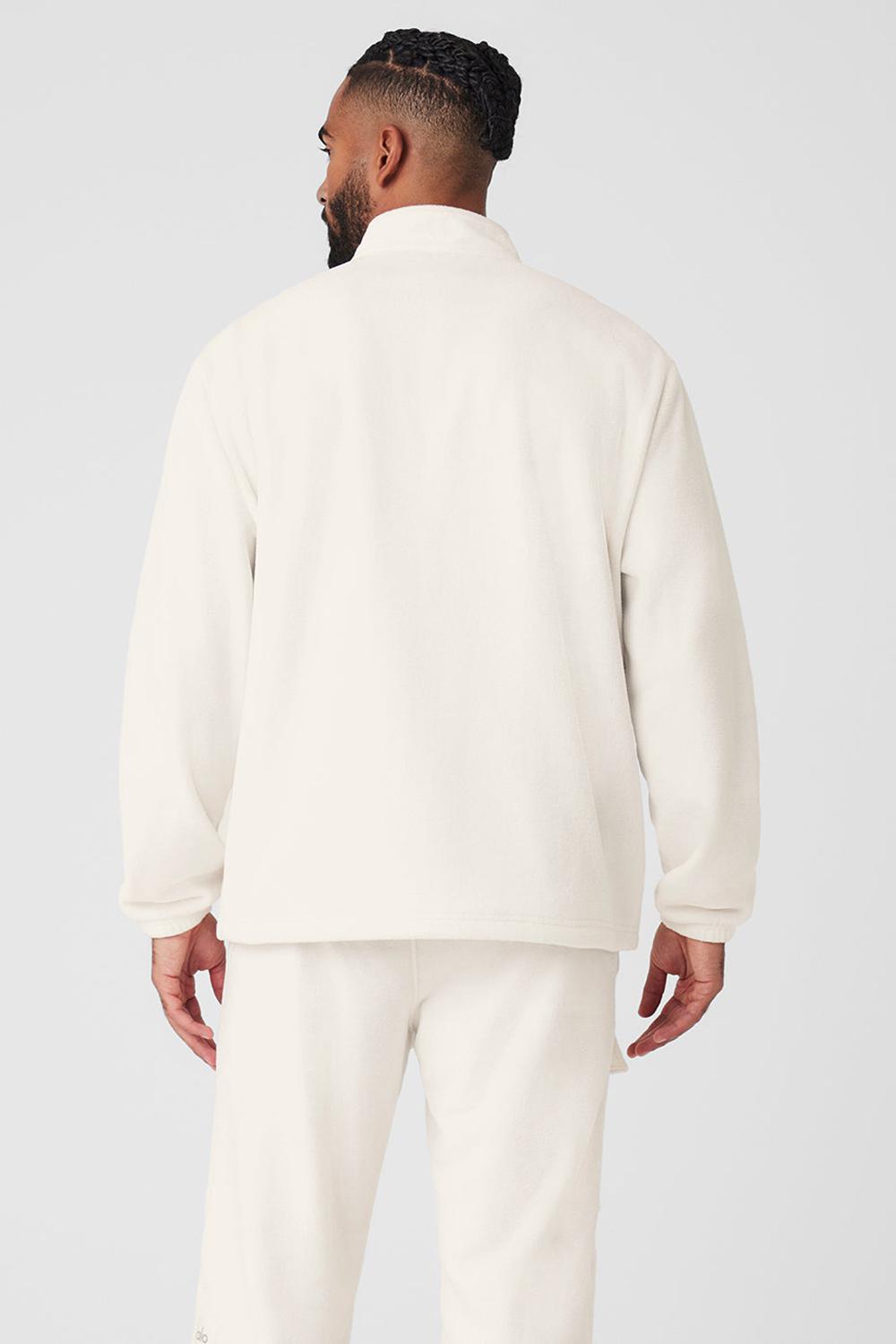 Alo Yoga Polar Fleece Ridge Full Zip Miesten Takit Ivory | Suomi  5863-TEKGU