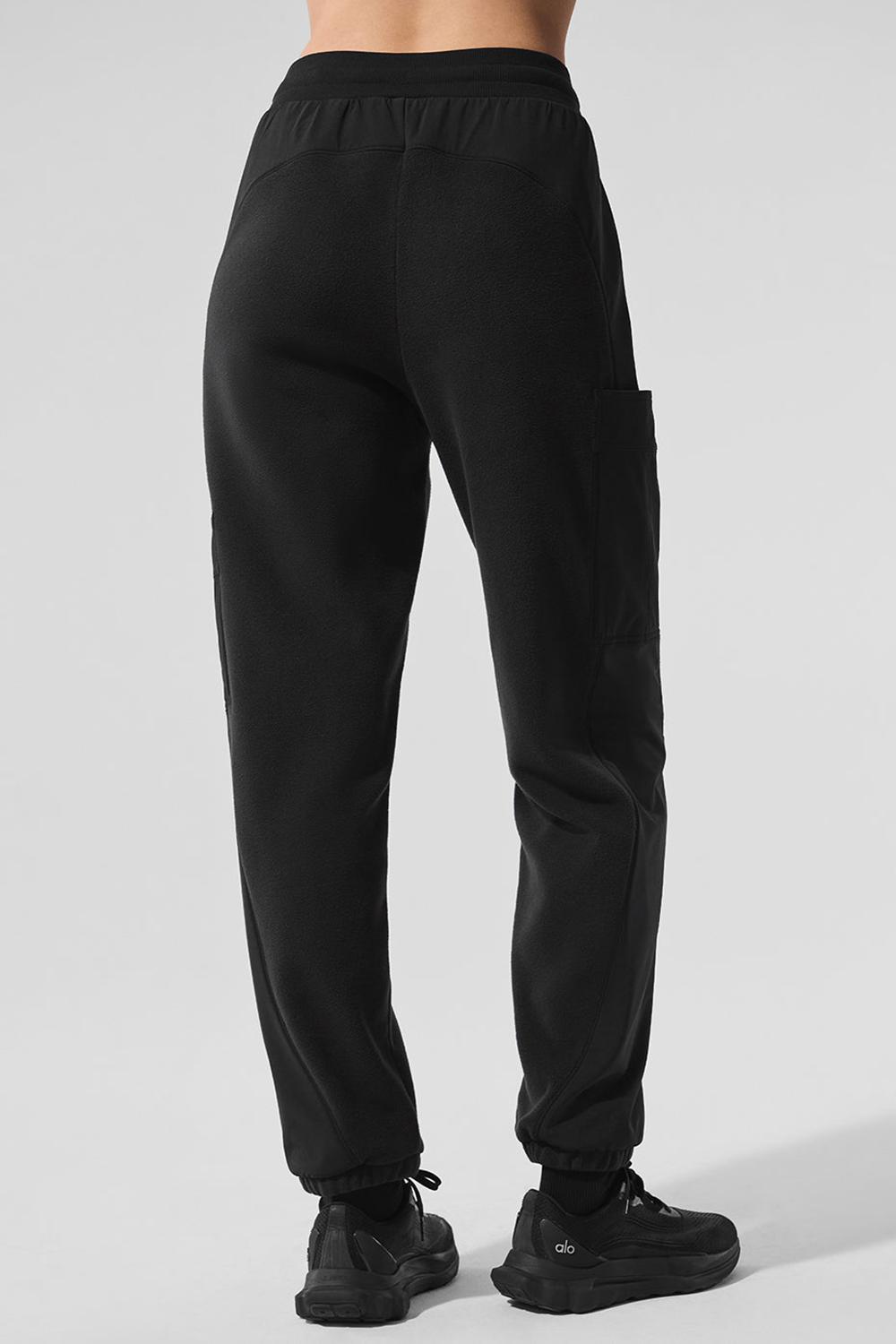 Alo Yoga Polar Fleece Wintry Mix Naisten Housut Mustat | Suomi  5028-YMVRS
