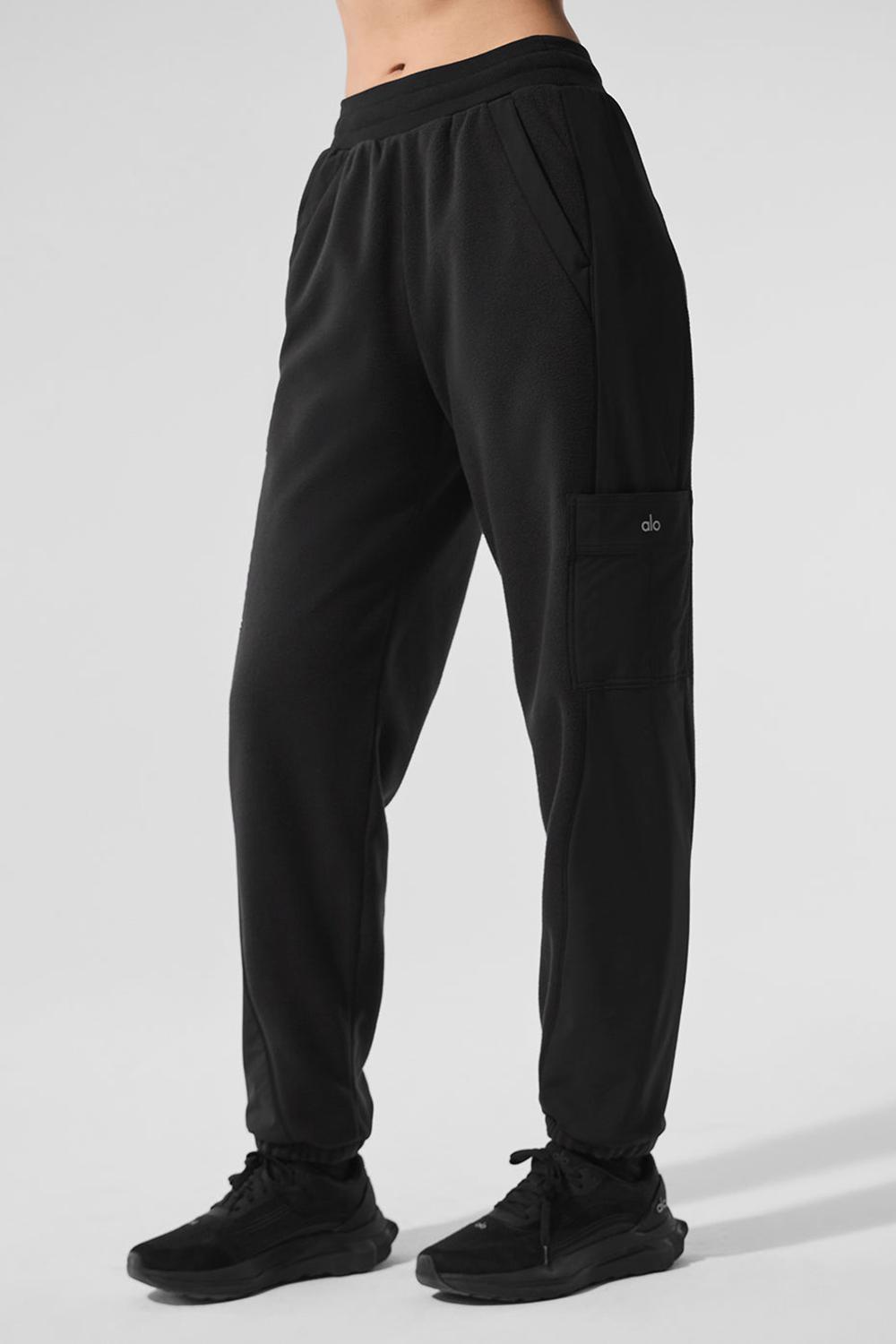 Alo Yoga Polar Fleece Wintry Mix Naisten Housut Mustat | Suomi  5028-YMVRS