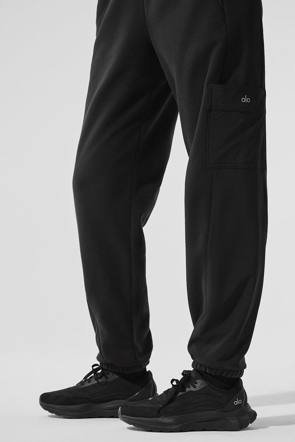 Alo Yoga Polar Fleece Wintry Mix Naisten Housut Mustat | Suomi  5028-YMVRS