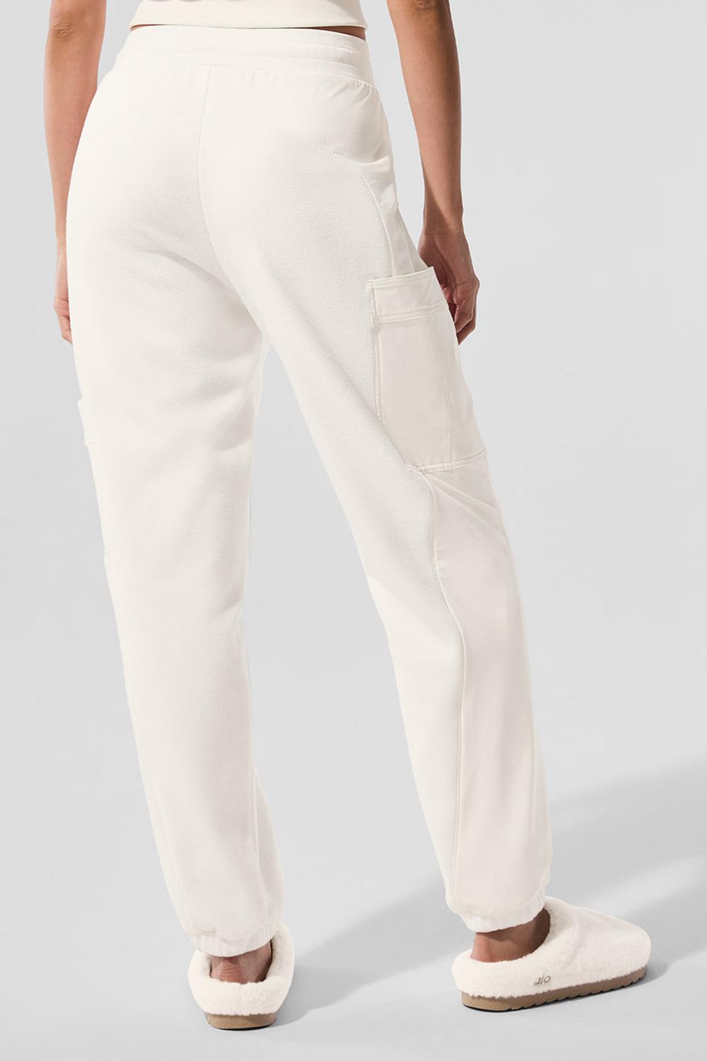 Alo Yoga Polar Fleece Wintry Mix Naisten Housut Ivory | Suomi  7135-UGSXP
