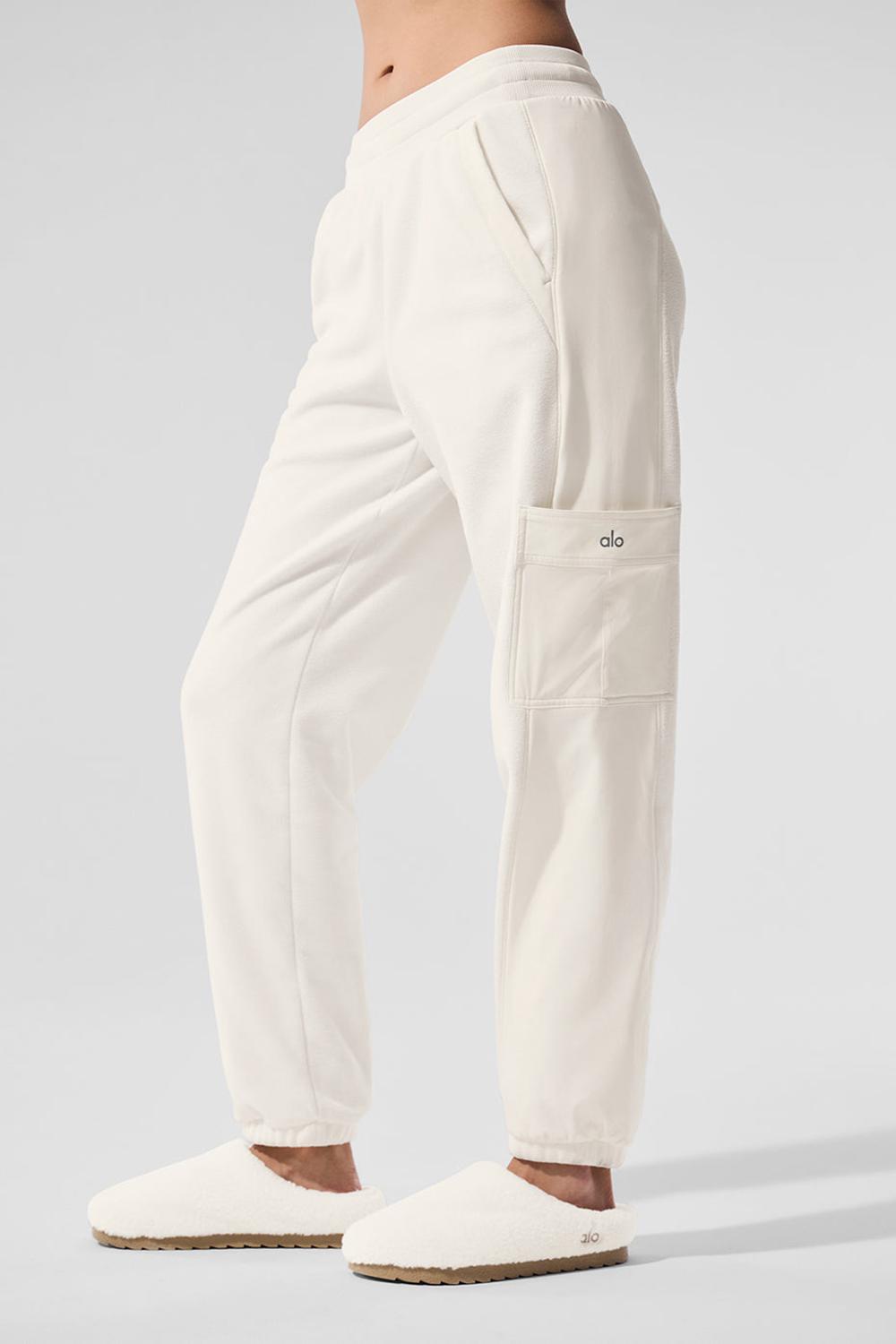 Alo Yoga Polar Fleece Wintry Mix Naisten Housut Ivory | Suomi  7135-UGSXP