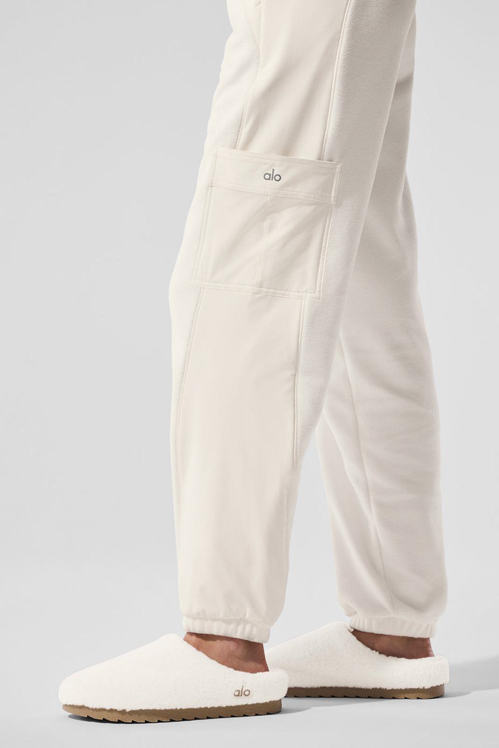 Alo Yoga Polar Fleece Wintry Mix Naisten Housut Ivory | Suomi  7135-UGSXP