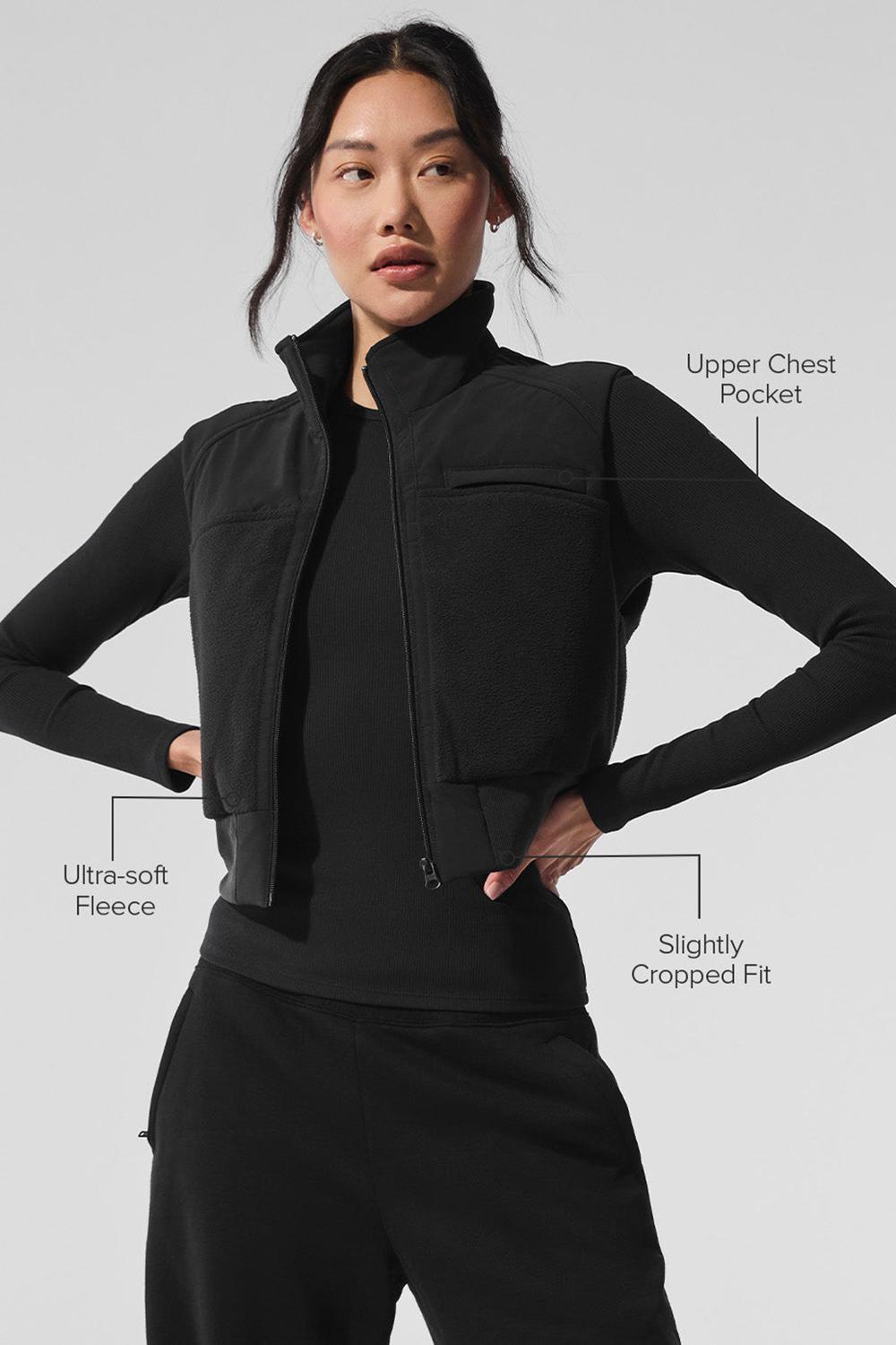 Alo Yoga Polar Fleece Wintry Mix Naisten Liivi Mustat | Suomi  6327-AGEYM